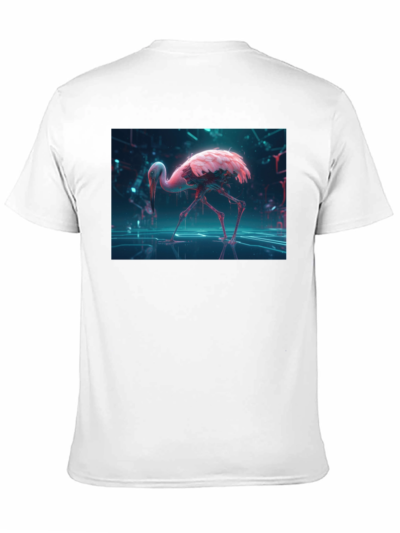 Cyberpunk Flamingo Graphic Tee - Unique Design
