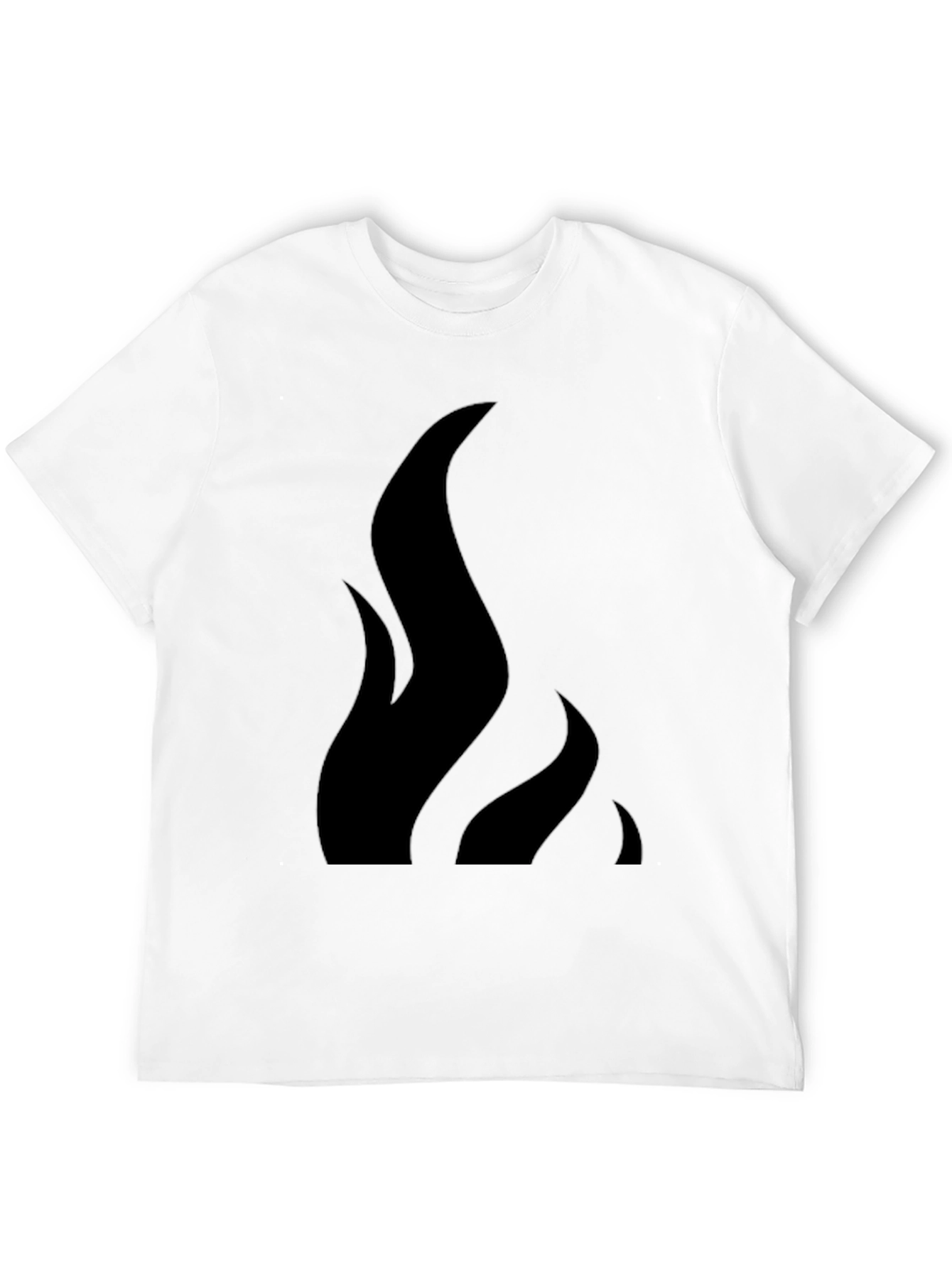 Mens Black Flame Graphic Tee - Casual Style