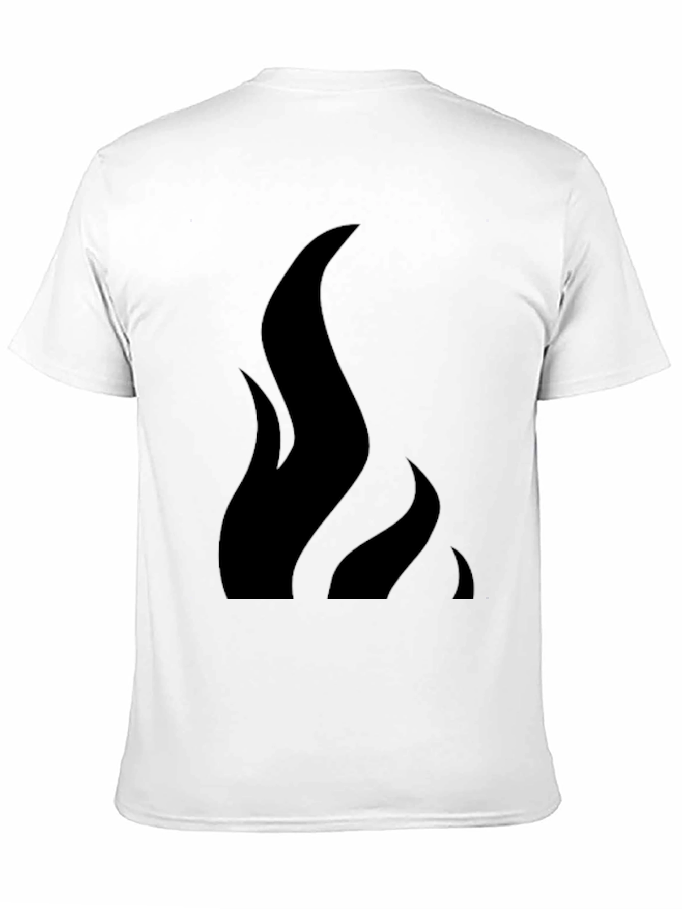 Mens Black Flame Graphic Tee - Casual Style