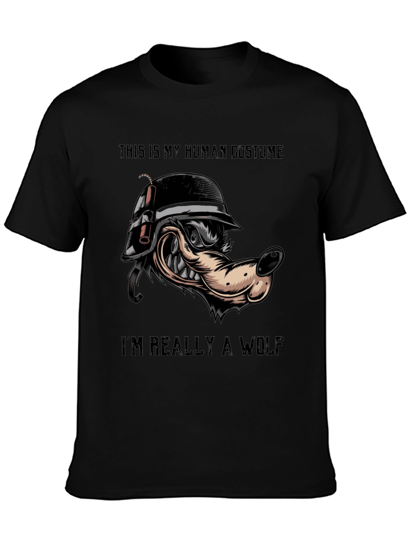 Human Costume Wolf T-Shirt