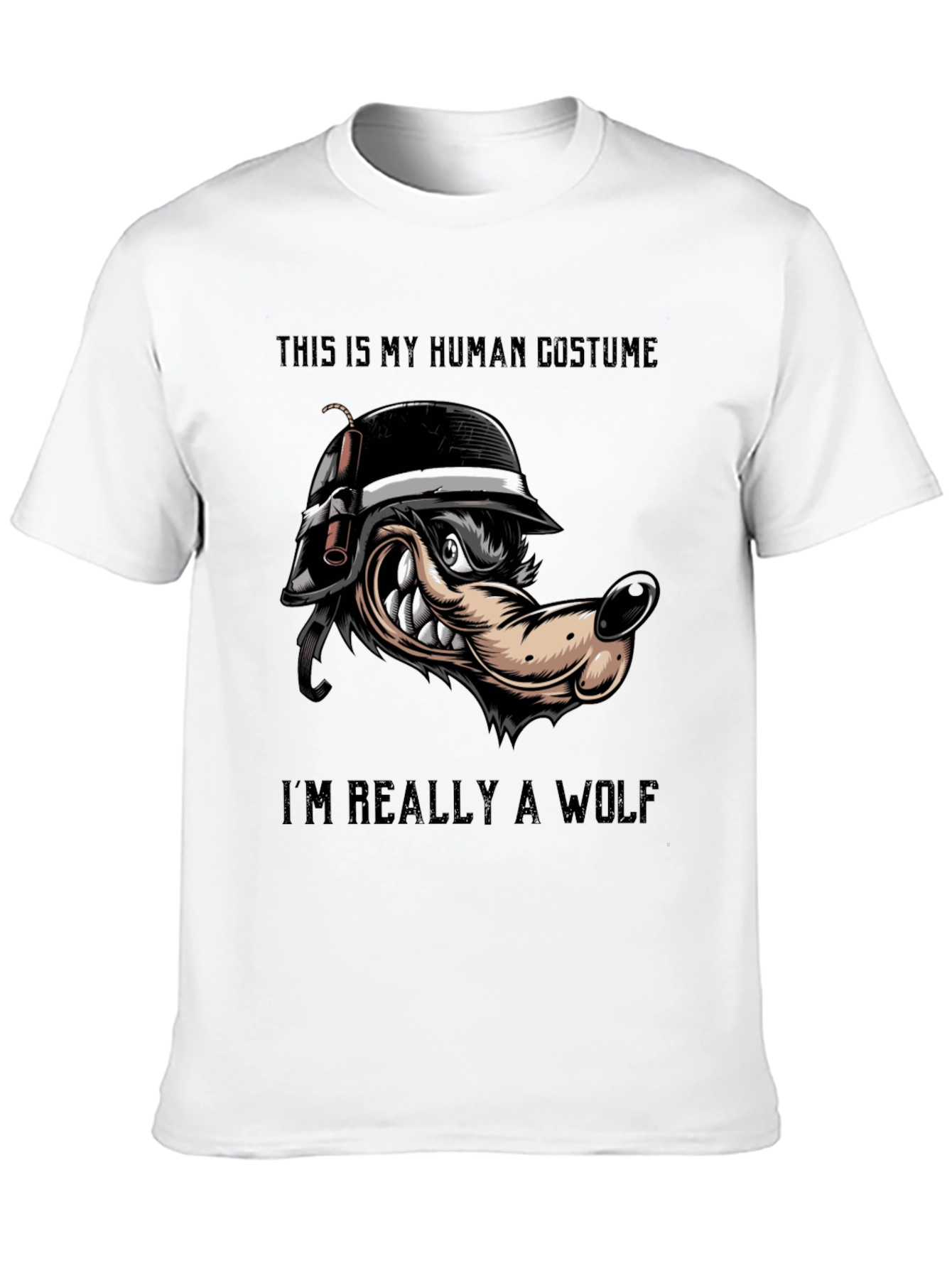 Human Costume Wolf T-Shirt