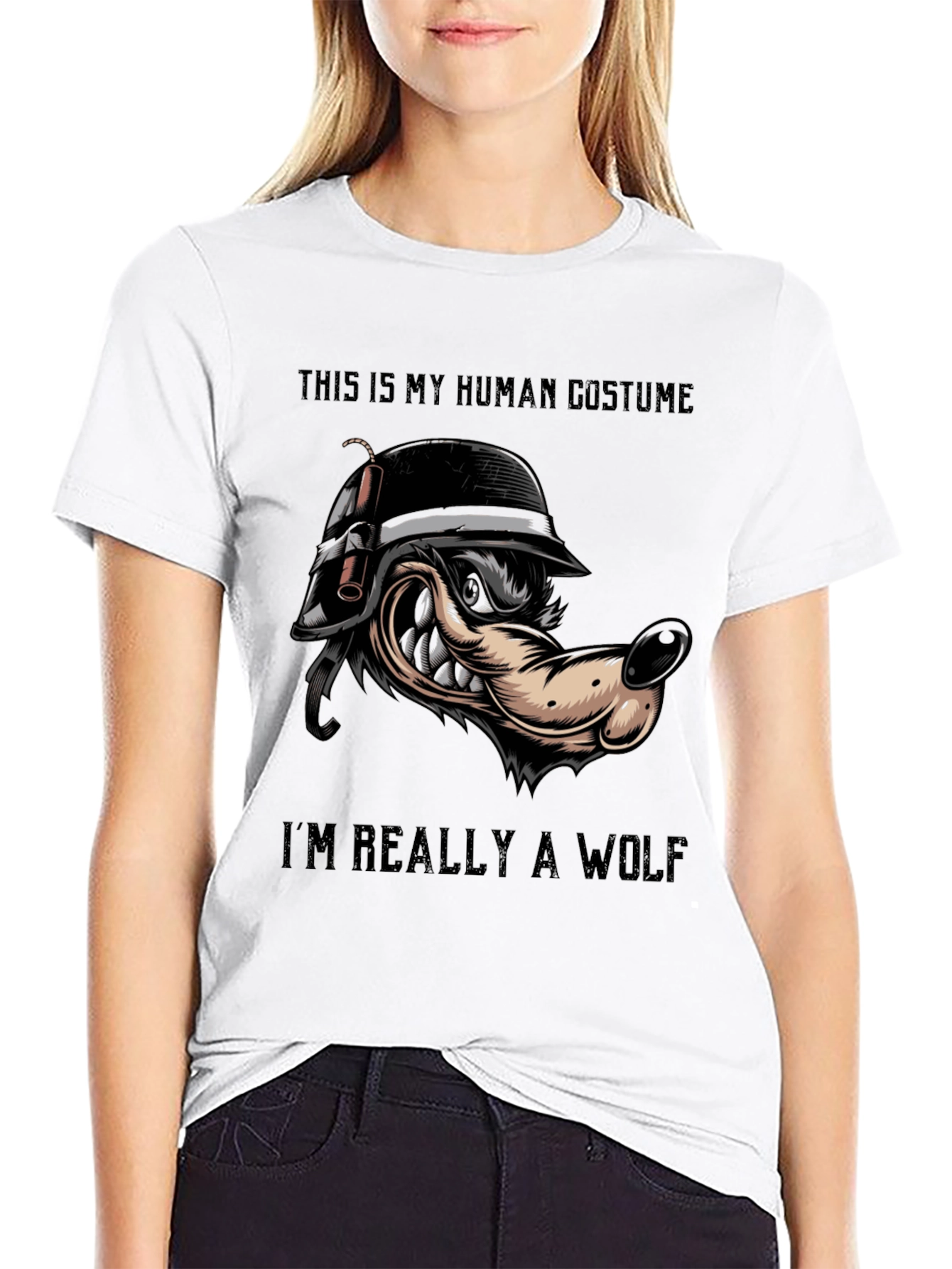 Human Costume Wolf T-Shirt