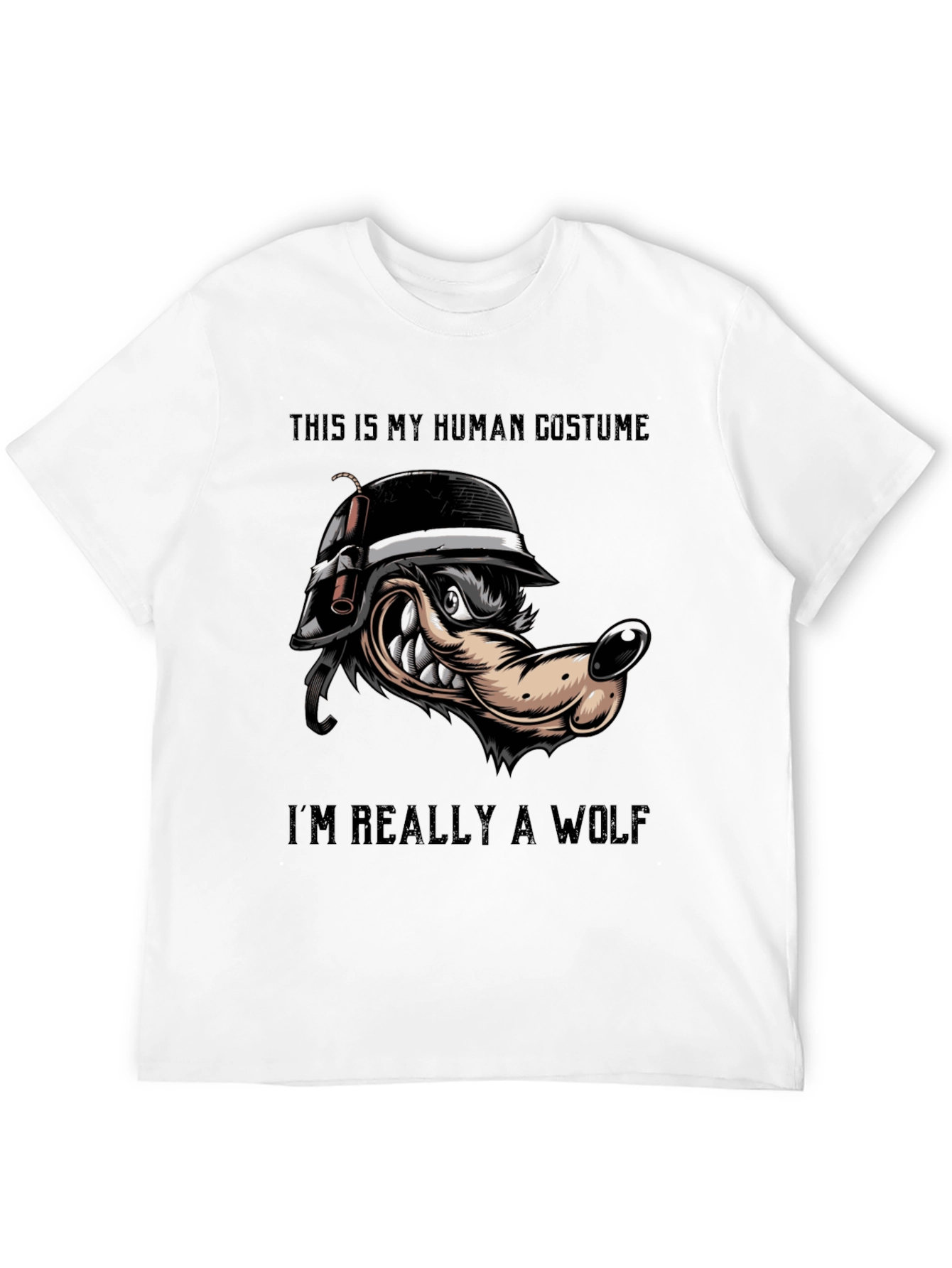 Human Costume Wolf T-Shirt