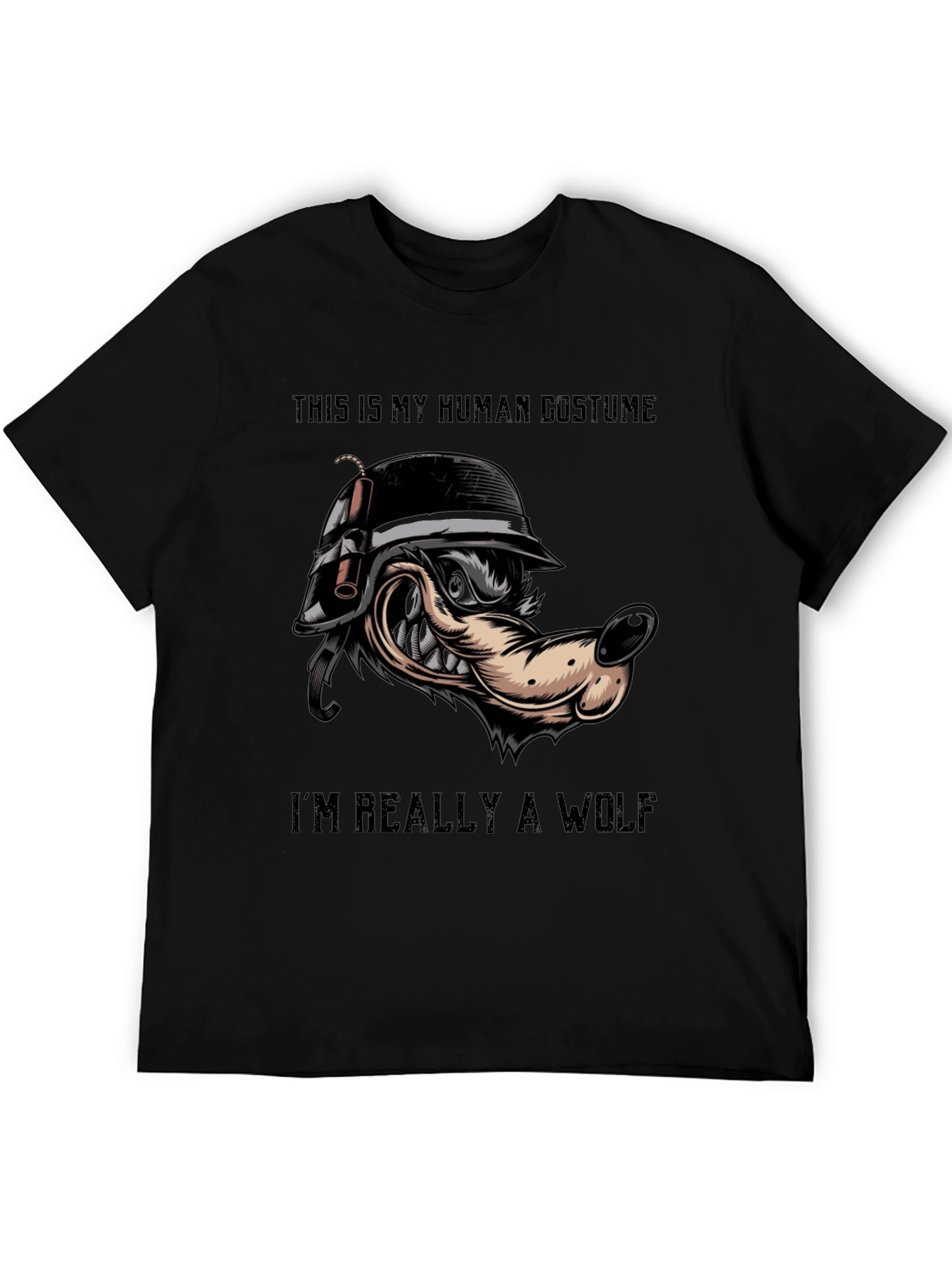 Human Costume Wolf T-Shirt