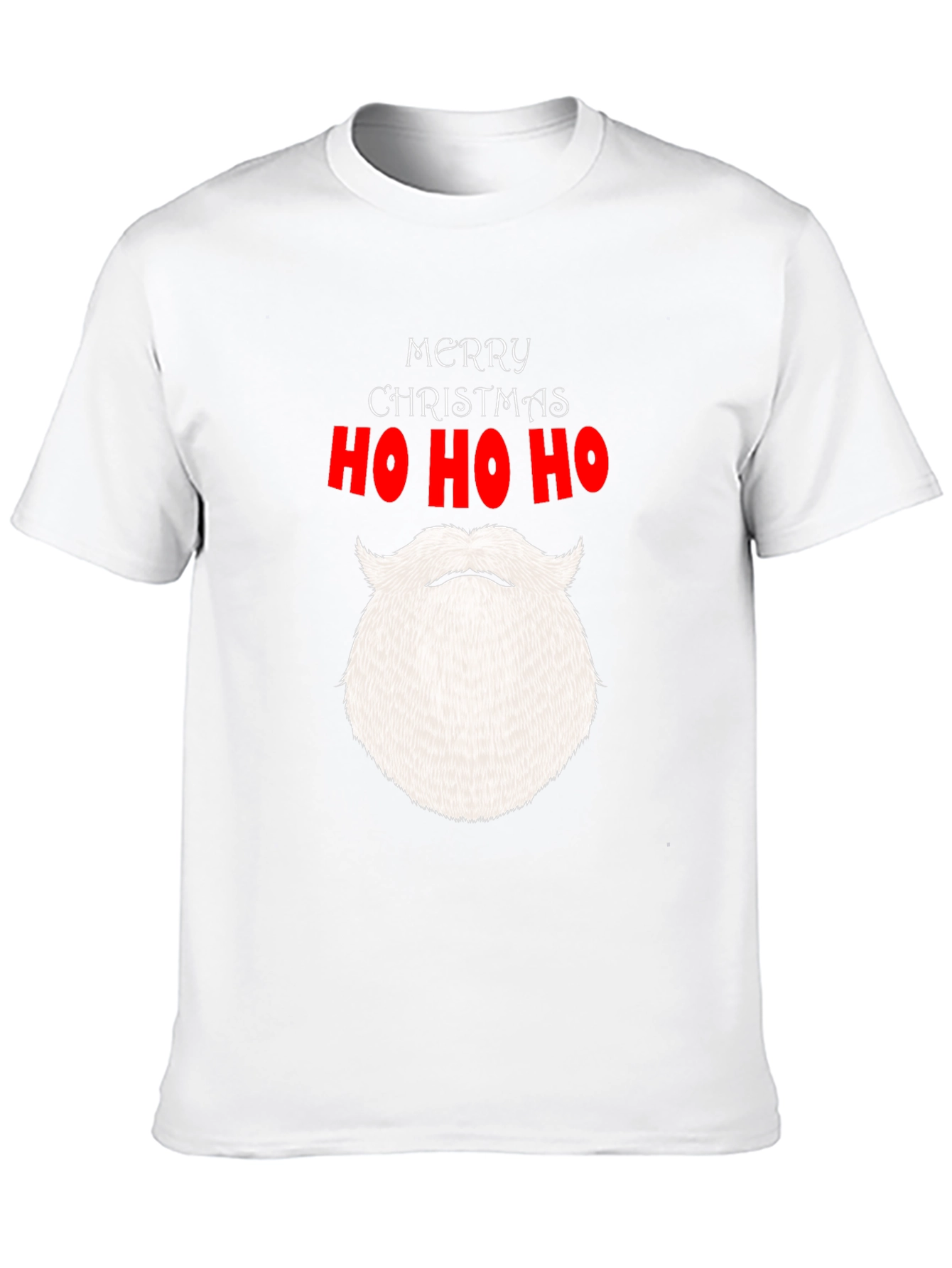 Festive Christmas Santa Beard Graphic Tee