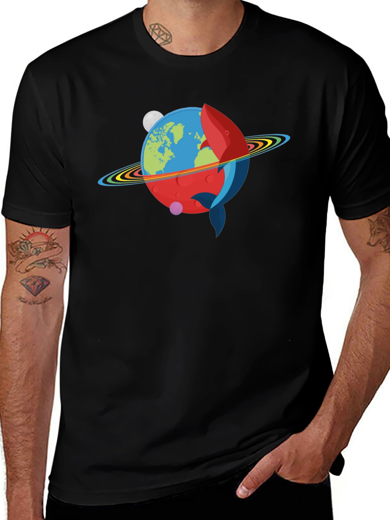 Cosmic Whale Planet T-Shirt