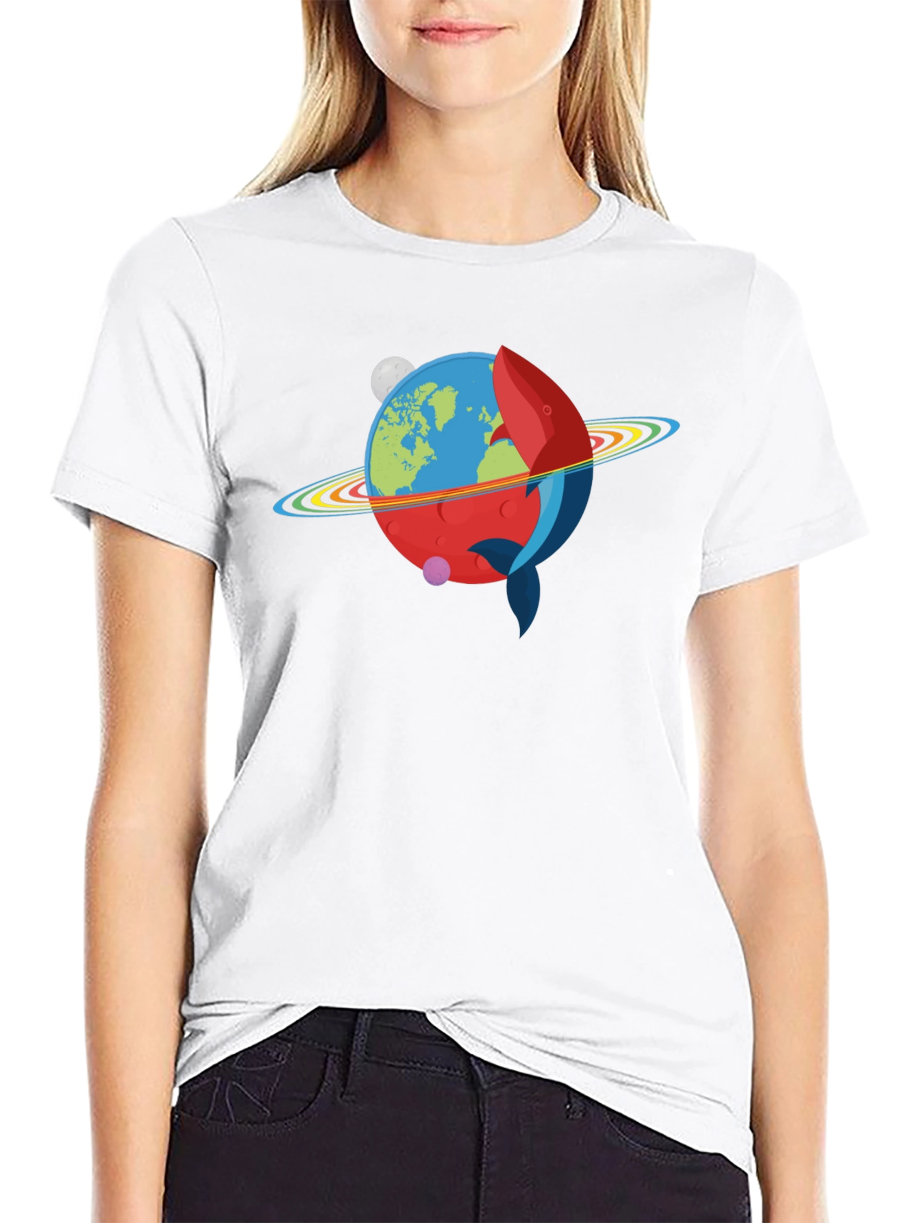 Cosmic Whale Planet T-Shirt