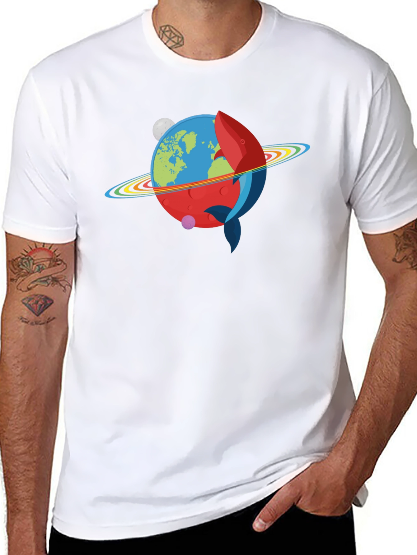 Cosmic Whale Planet T-Shirt