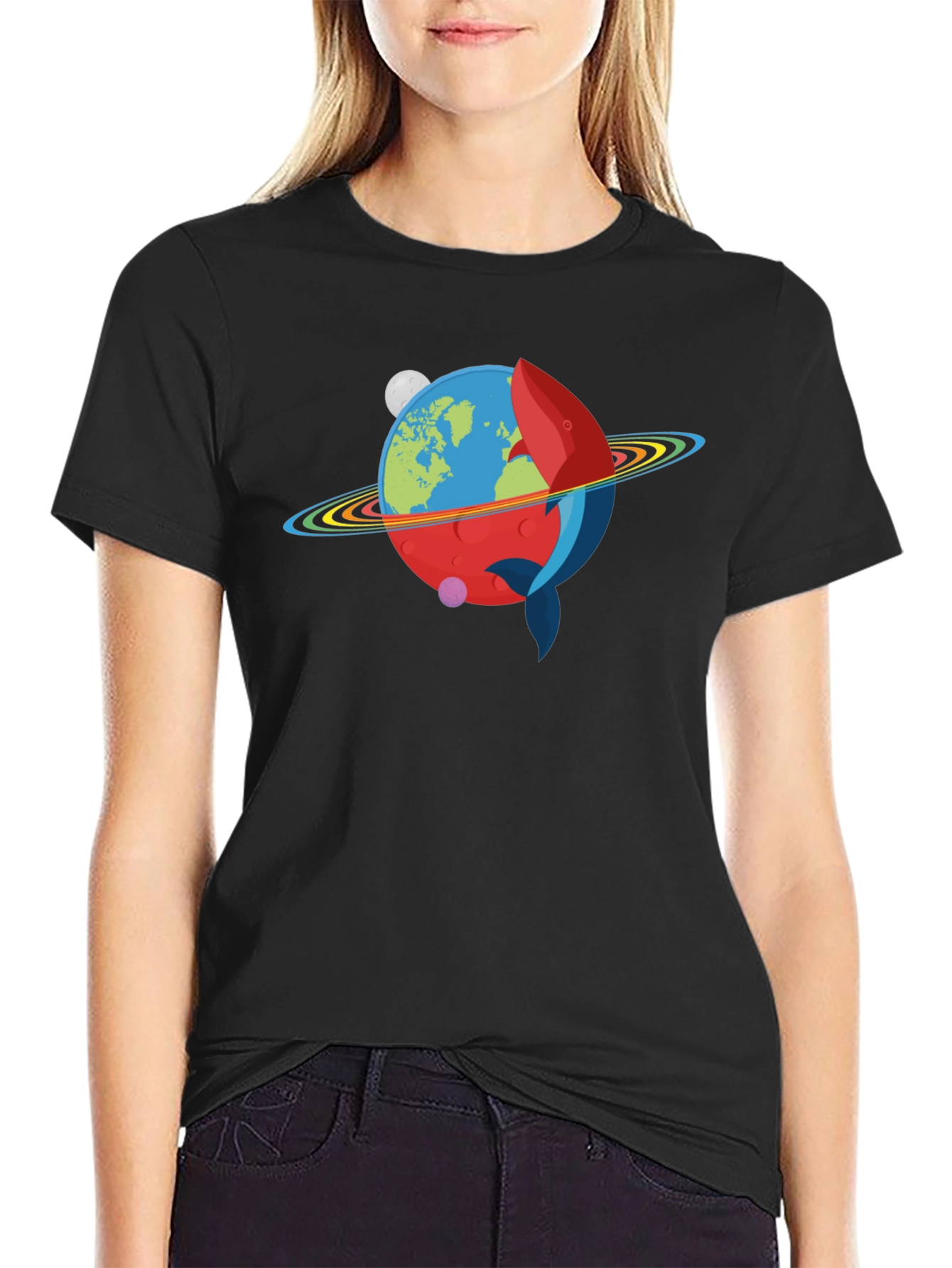 Cosmic Whale Planet T-Shirt