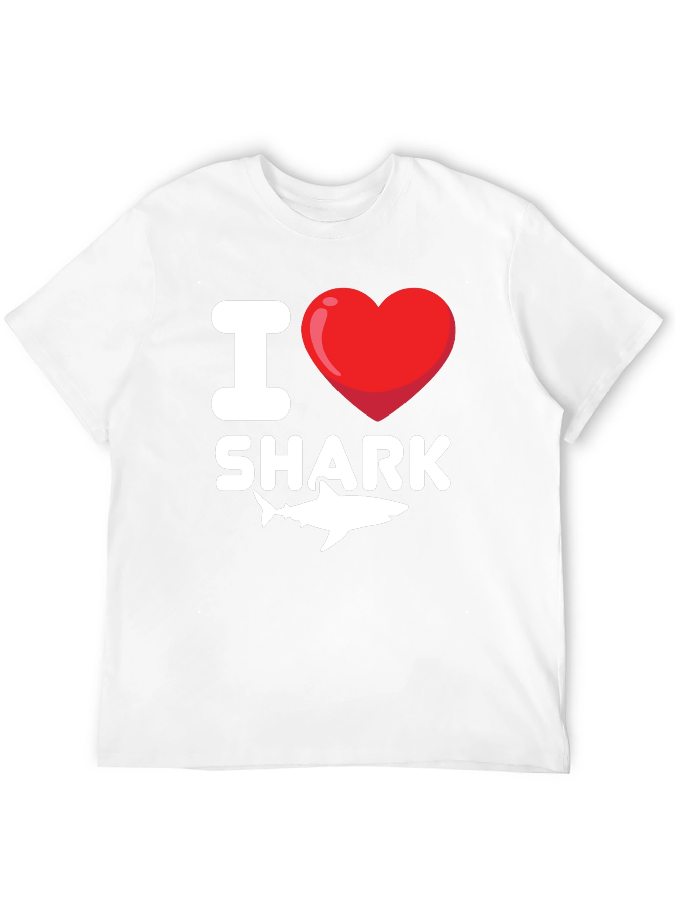 I Heart Shark T-Shirt - Black Cotton Tee