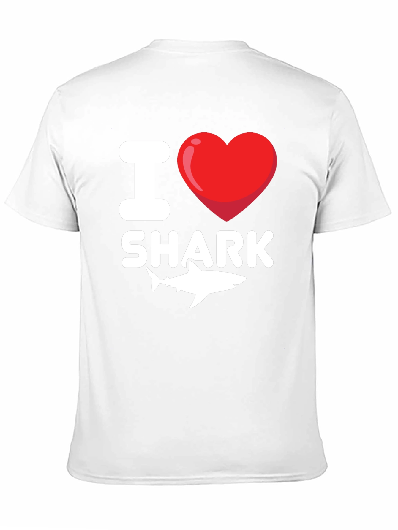 I Heart Shark T-Shirt - Black Cotton Tee