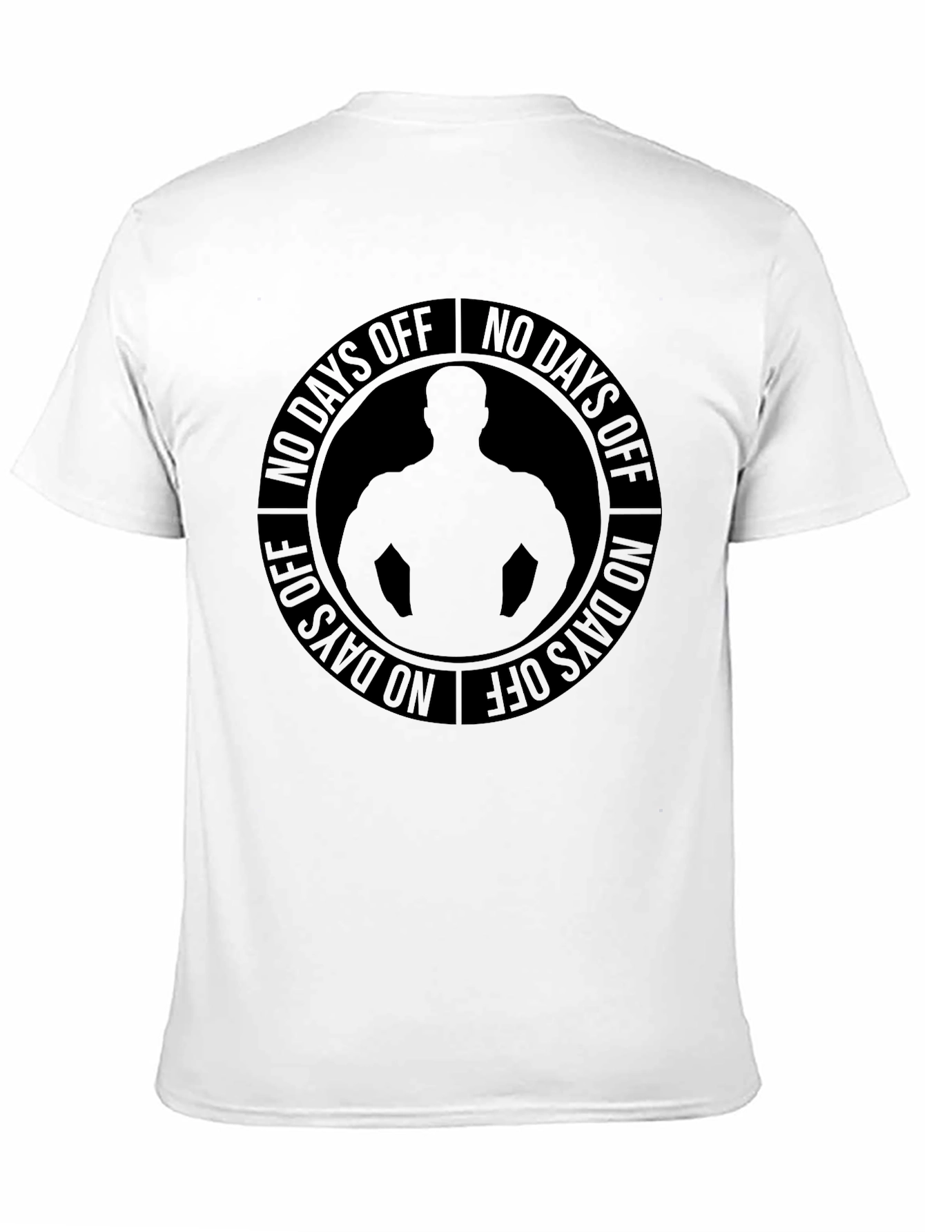 No Days Off Gym Motivation Black T-Shirt