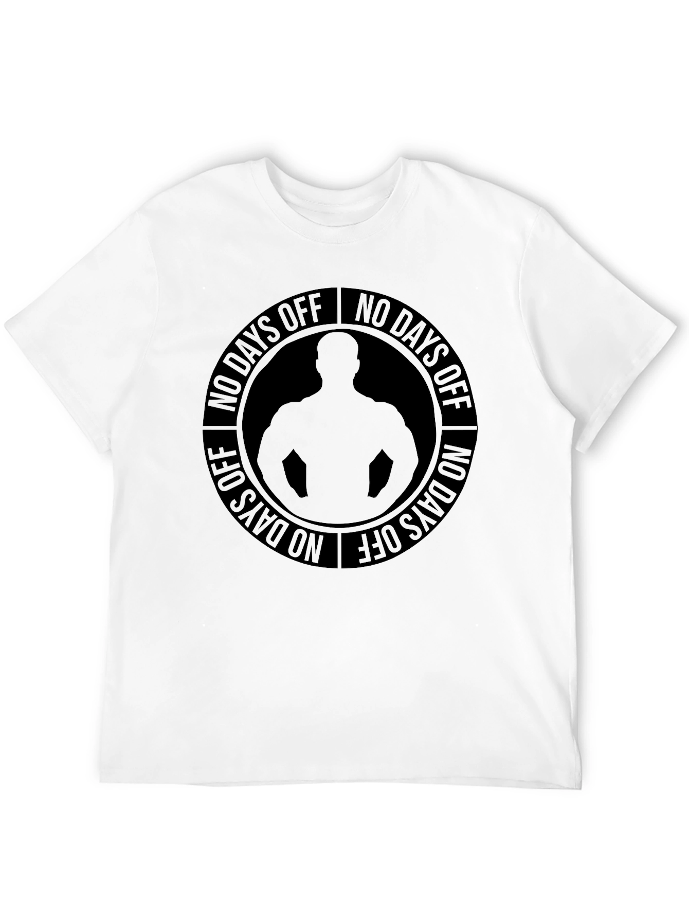 No Days Off Gym Motivation Black T-Shirt