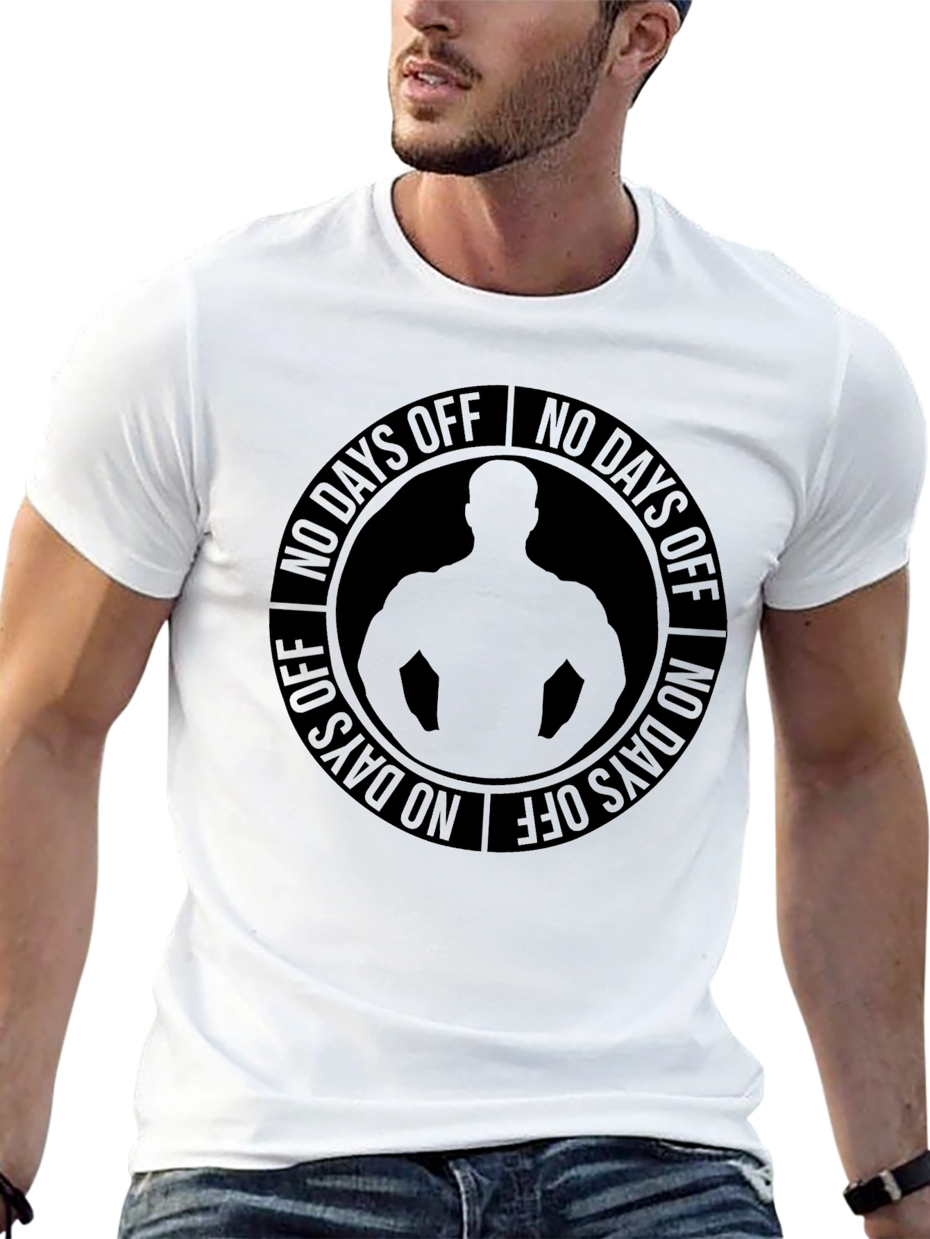 No Days Off Gym Motivation Black T-Shirt