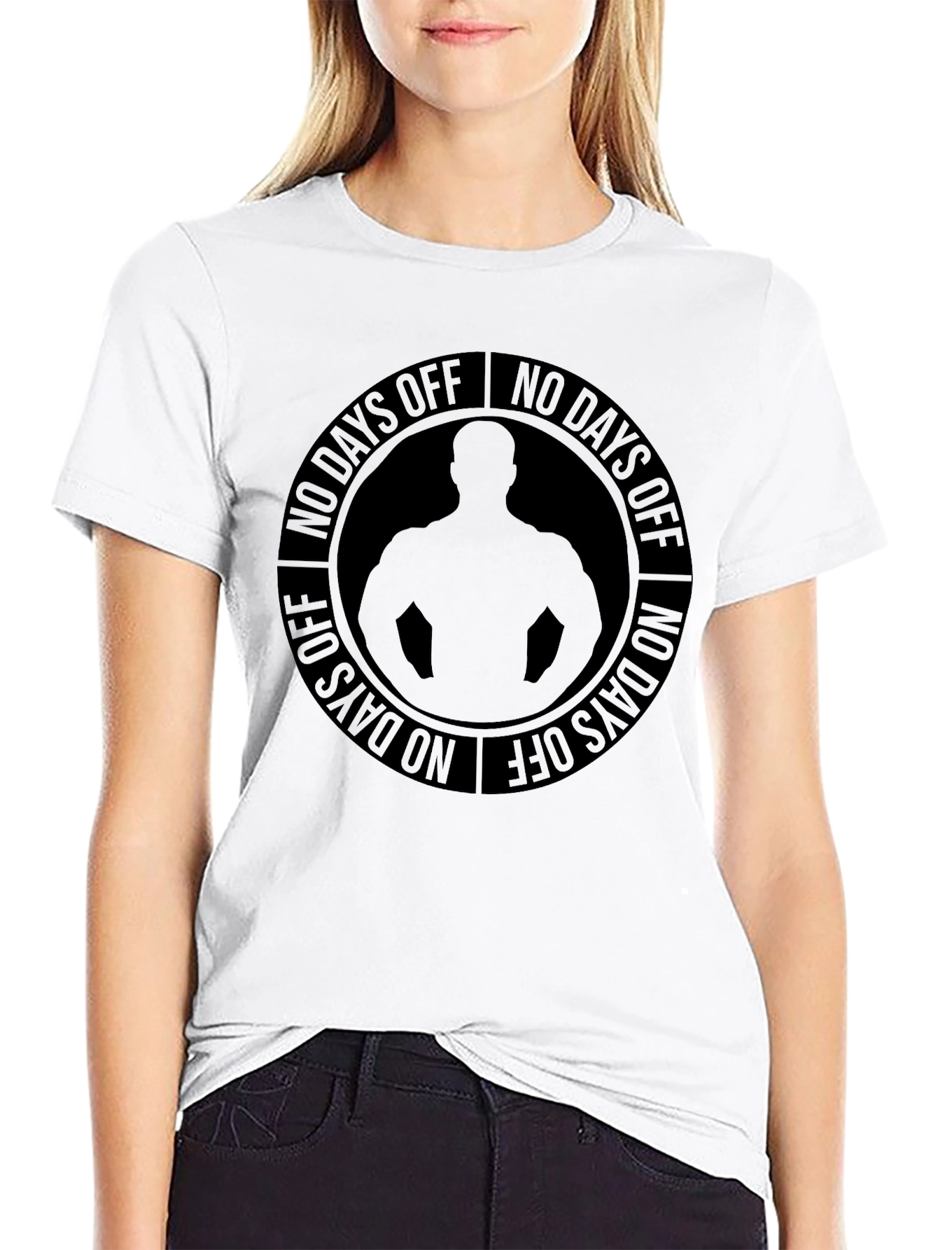 No Days Off Gym Motivation Black T-Shirt