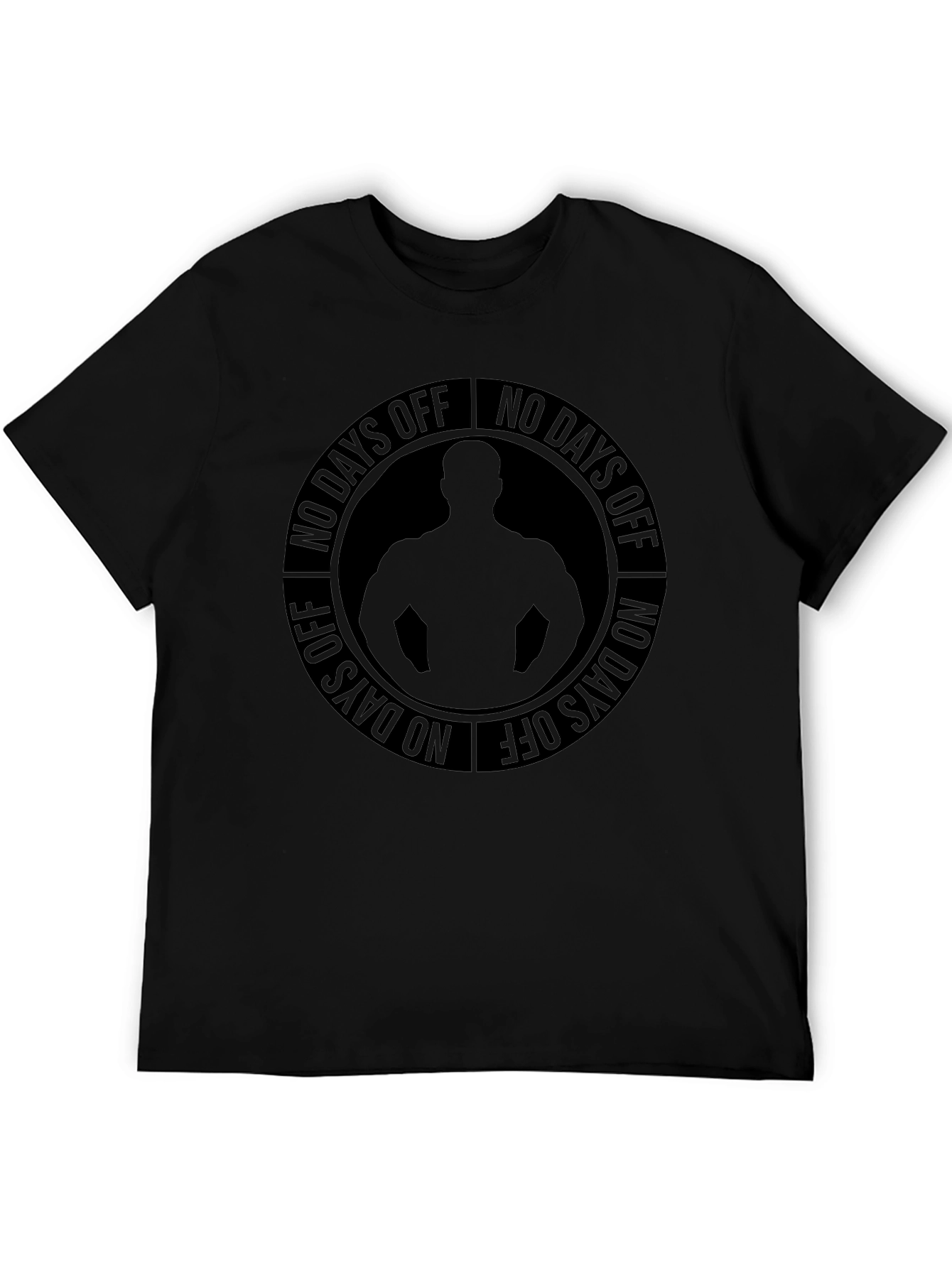 No Days Off Gym Motivation Black T-Shirt