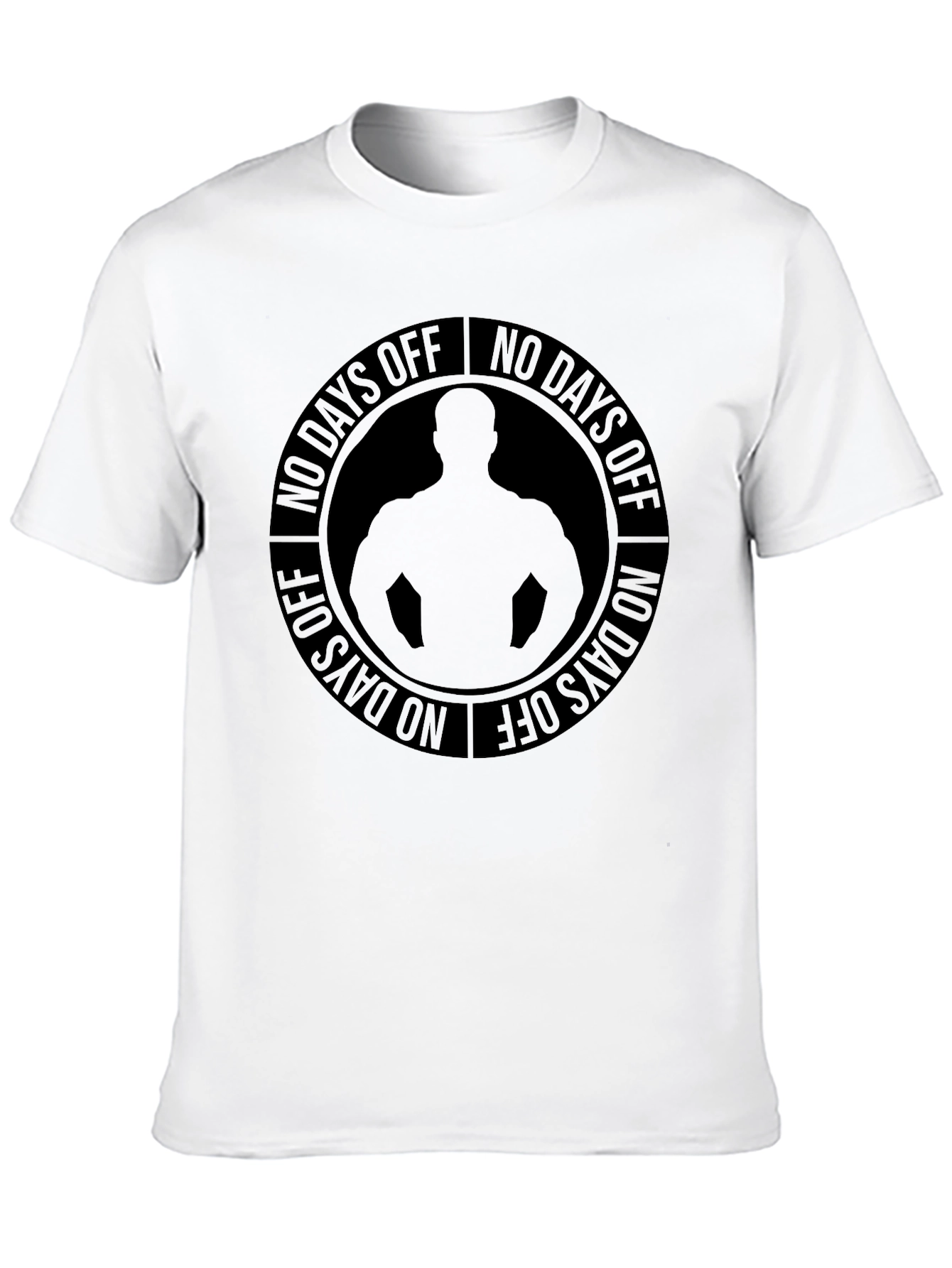 No Days Off Gym Motivation Black T-Shirt