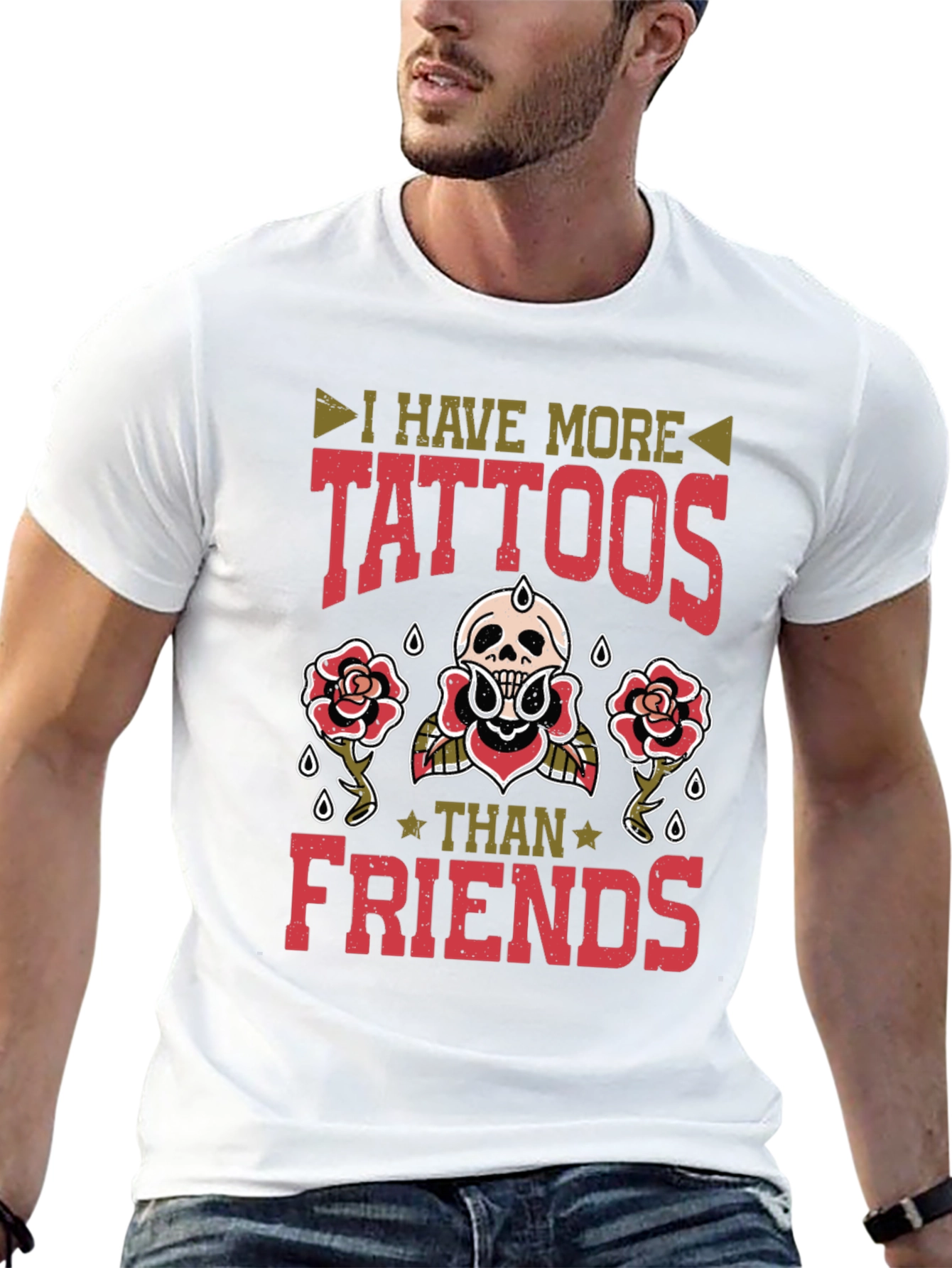 Tattoo Lover T-Shirt - More Tattoos Than Friends