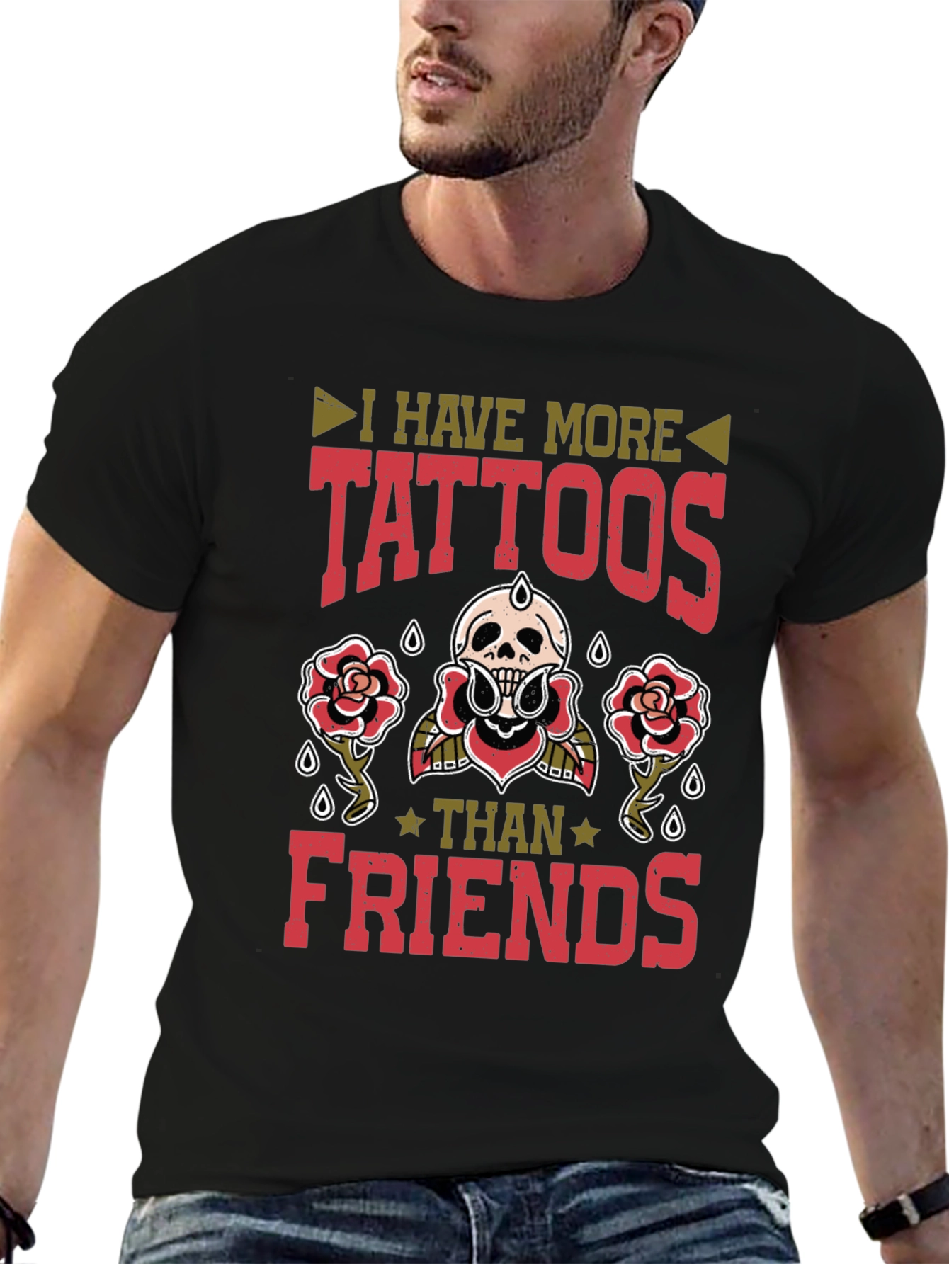 Tattoo Lover T-Shirt - More Tattoos Than Friends