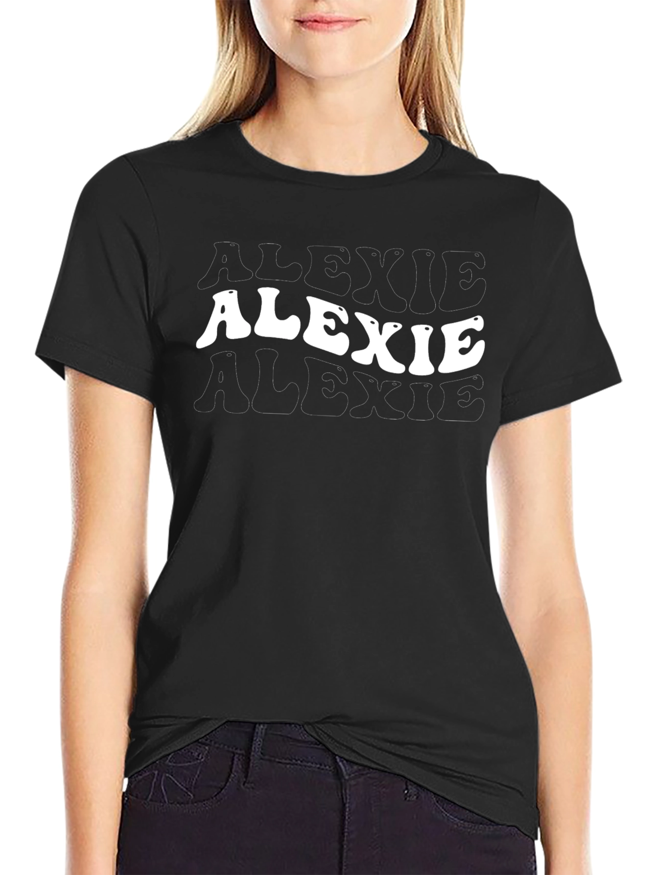 Alexie Retro Graphic T-Shirt - Black