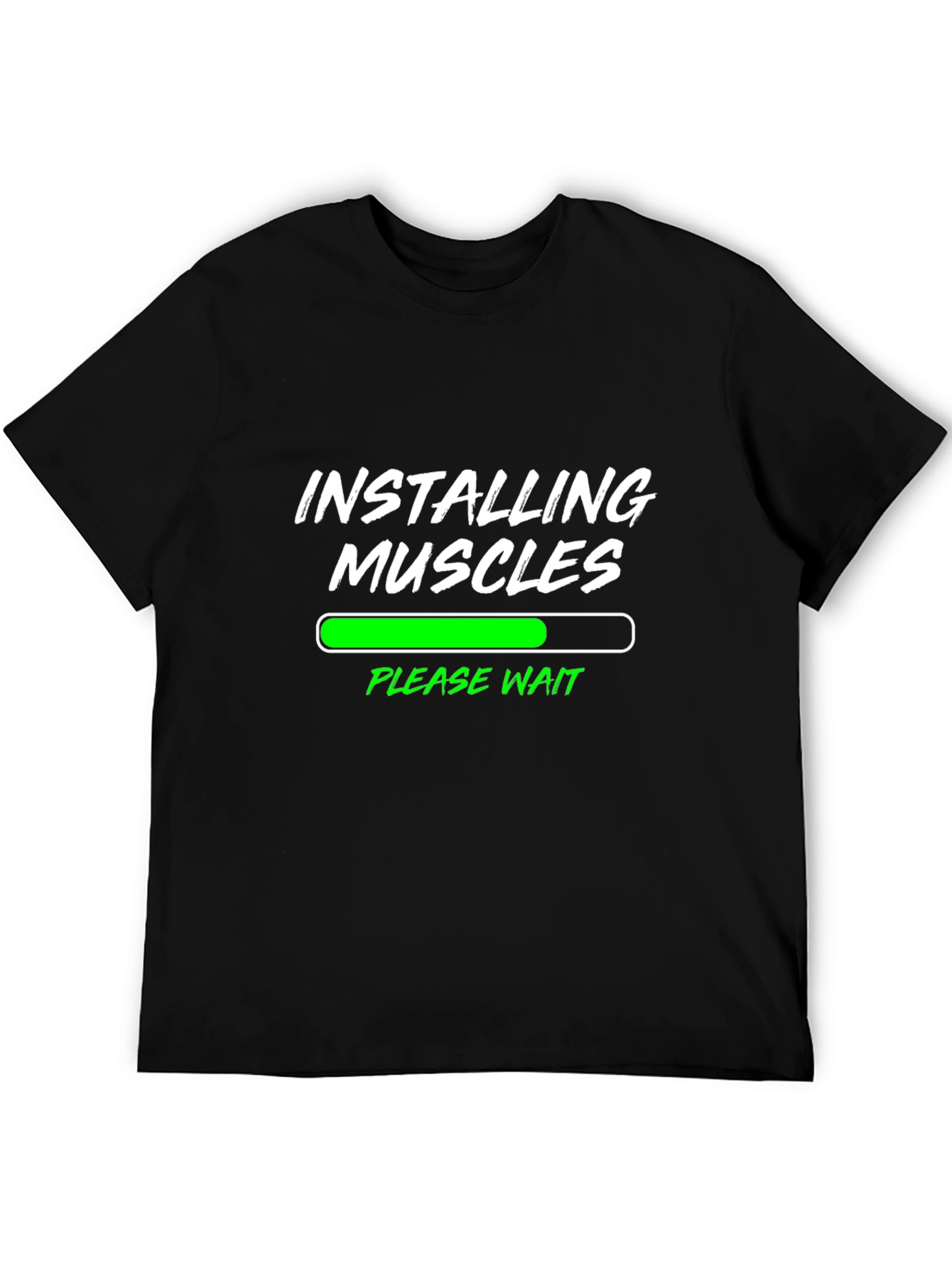 Installing Muscles Black Graphic Tee