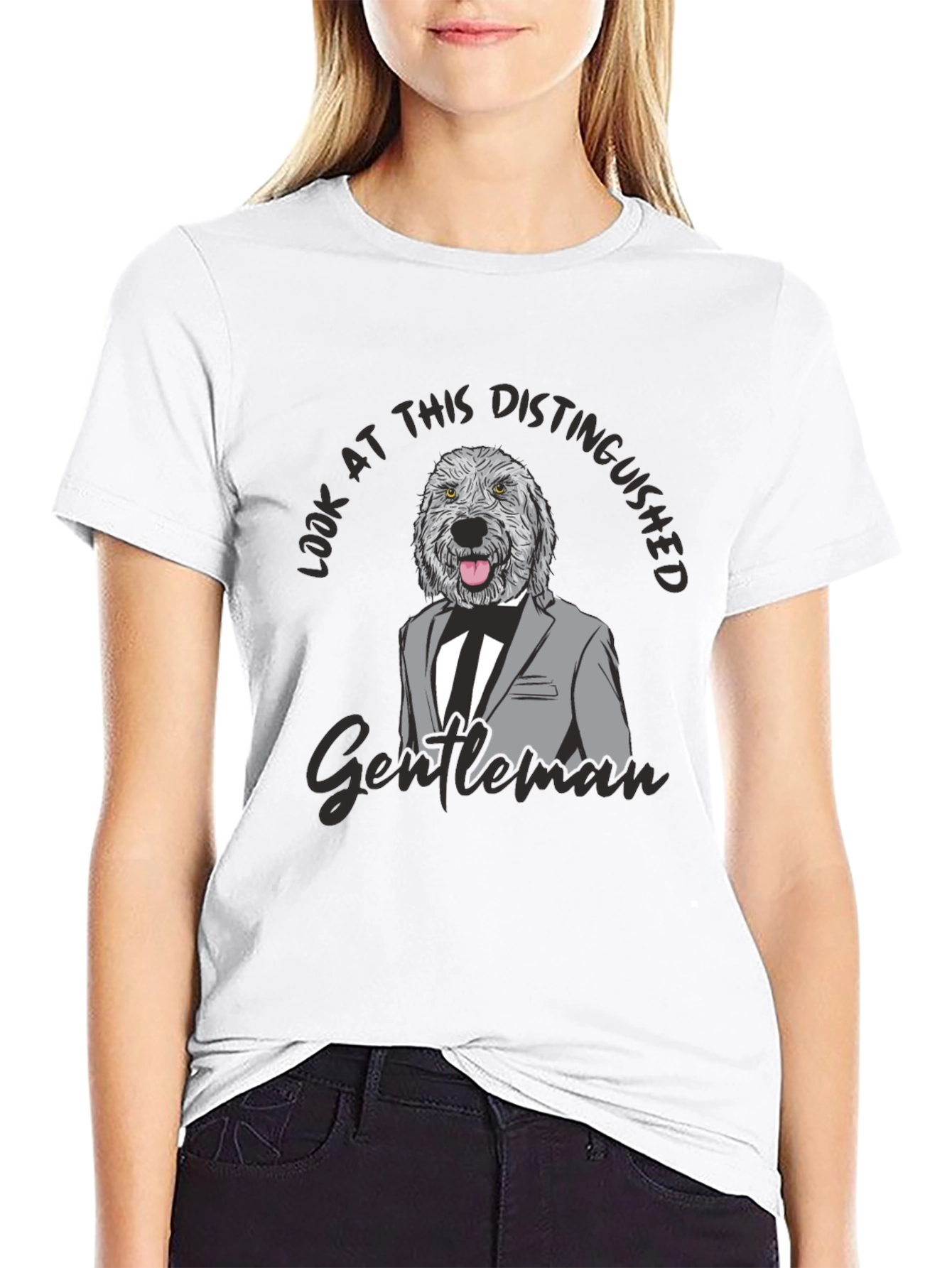 Distinguished Dog Gentleman Graphic T-Shirt