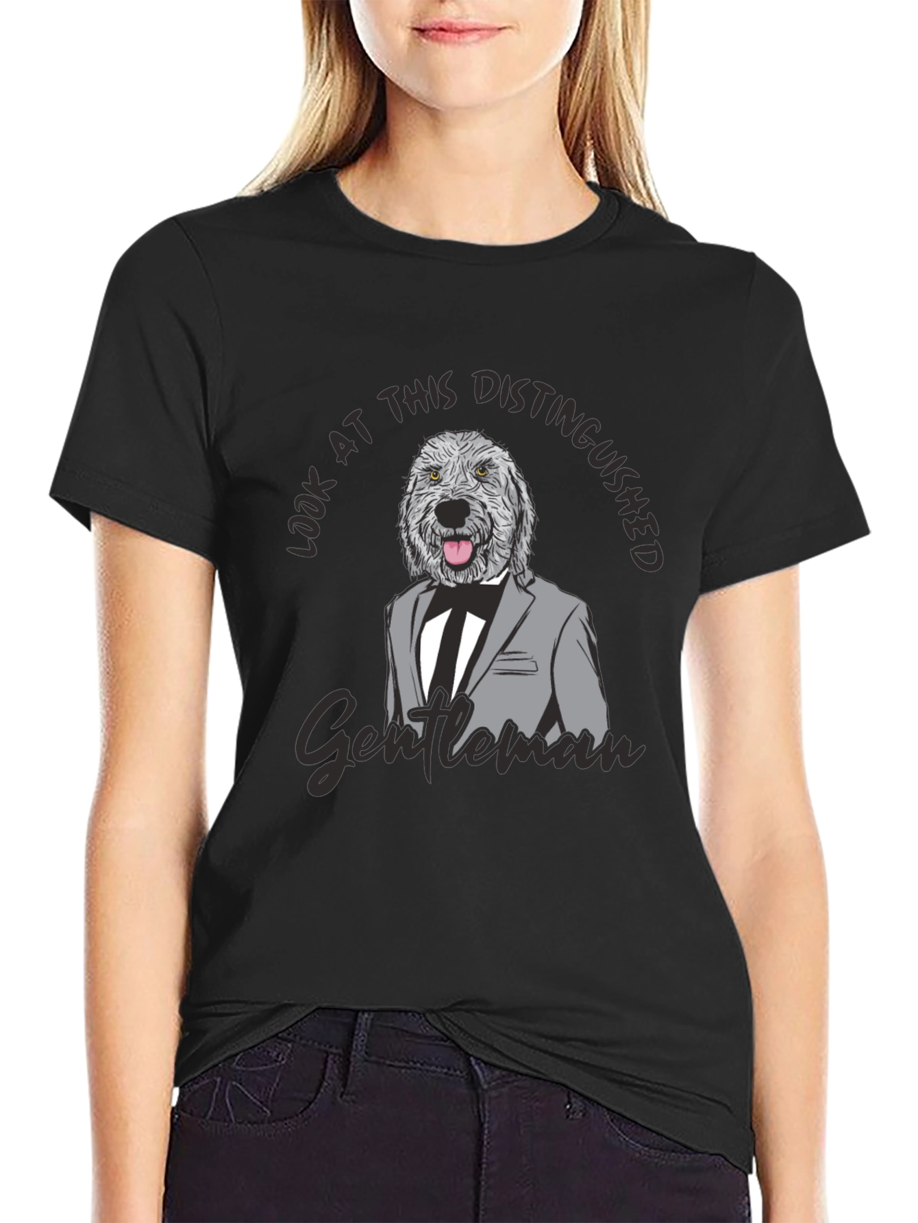 Distinguished Dog Gentleman Graphic T-Shirt