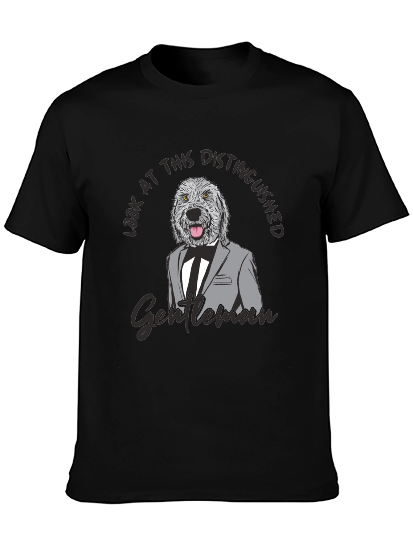 Distinguished Dog Gentleman Graphic T-Shirt