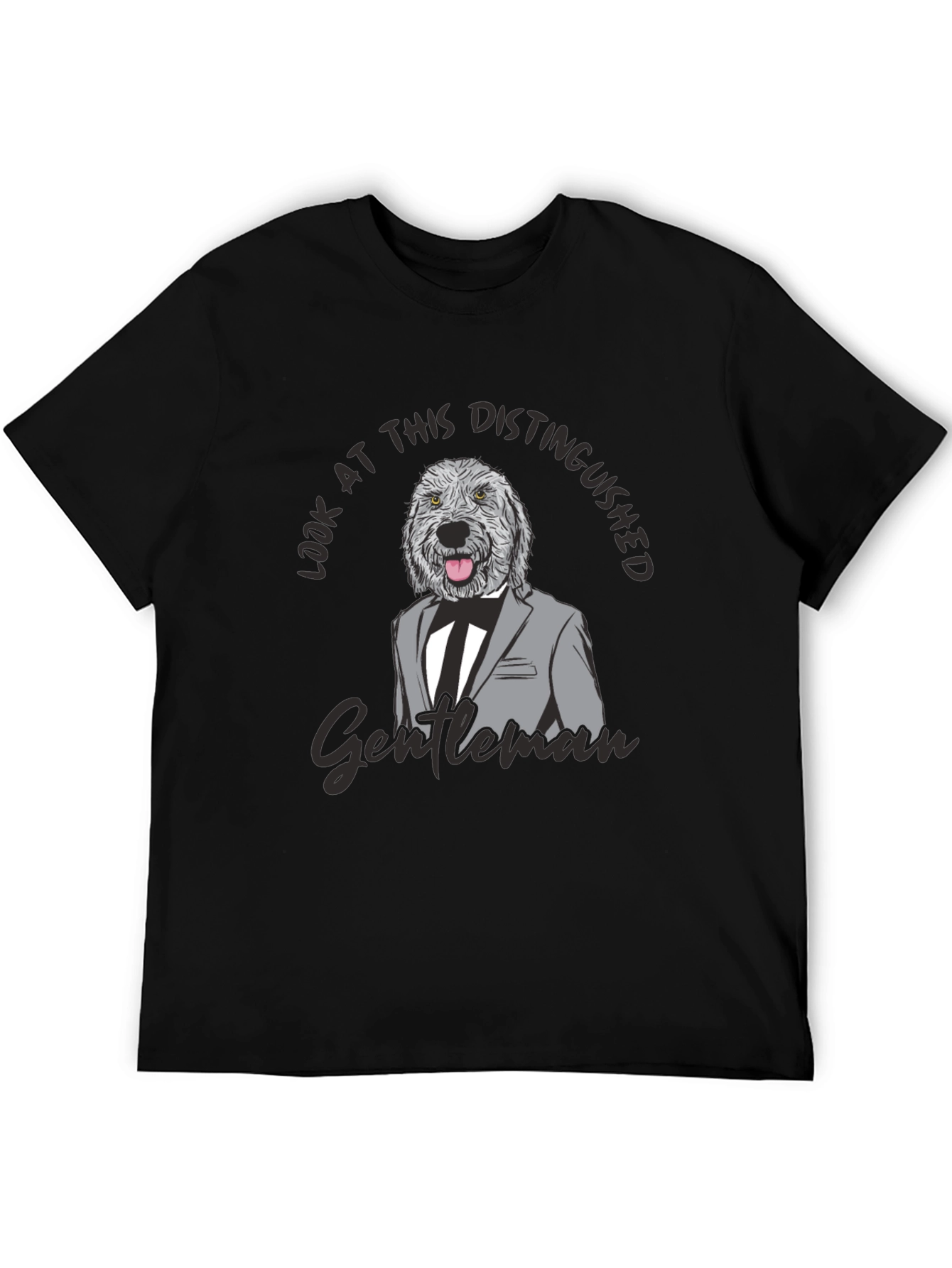 Distinguished Dog Gentleman Graphic T-Shirt