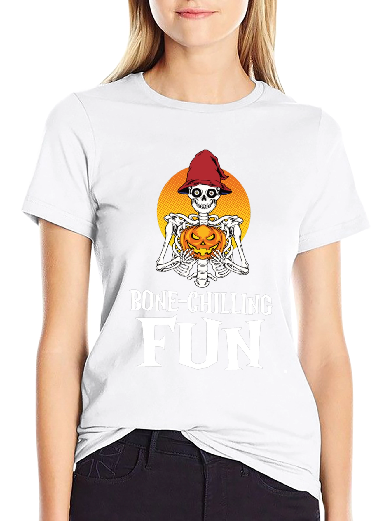 Bone-Chilling Fun Halloween Skeleton T-Shirt