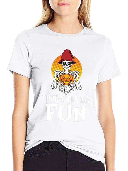 Bone-Chilling Fun Halloween Skeleton T-Shirt