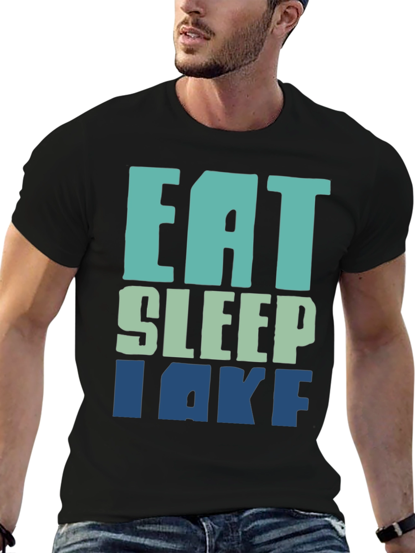 Eat Sleep Lake T-Shirt - Casual Graphic Tee