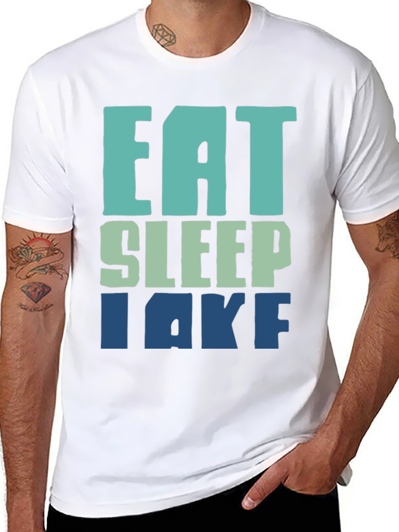 Eat Sleep Lake T-Shirt - Casual Graphic Tee