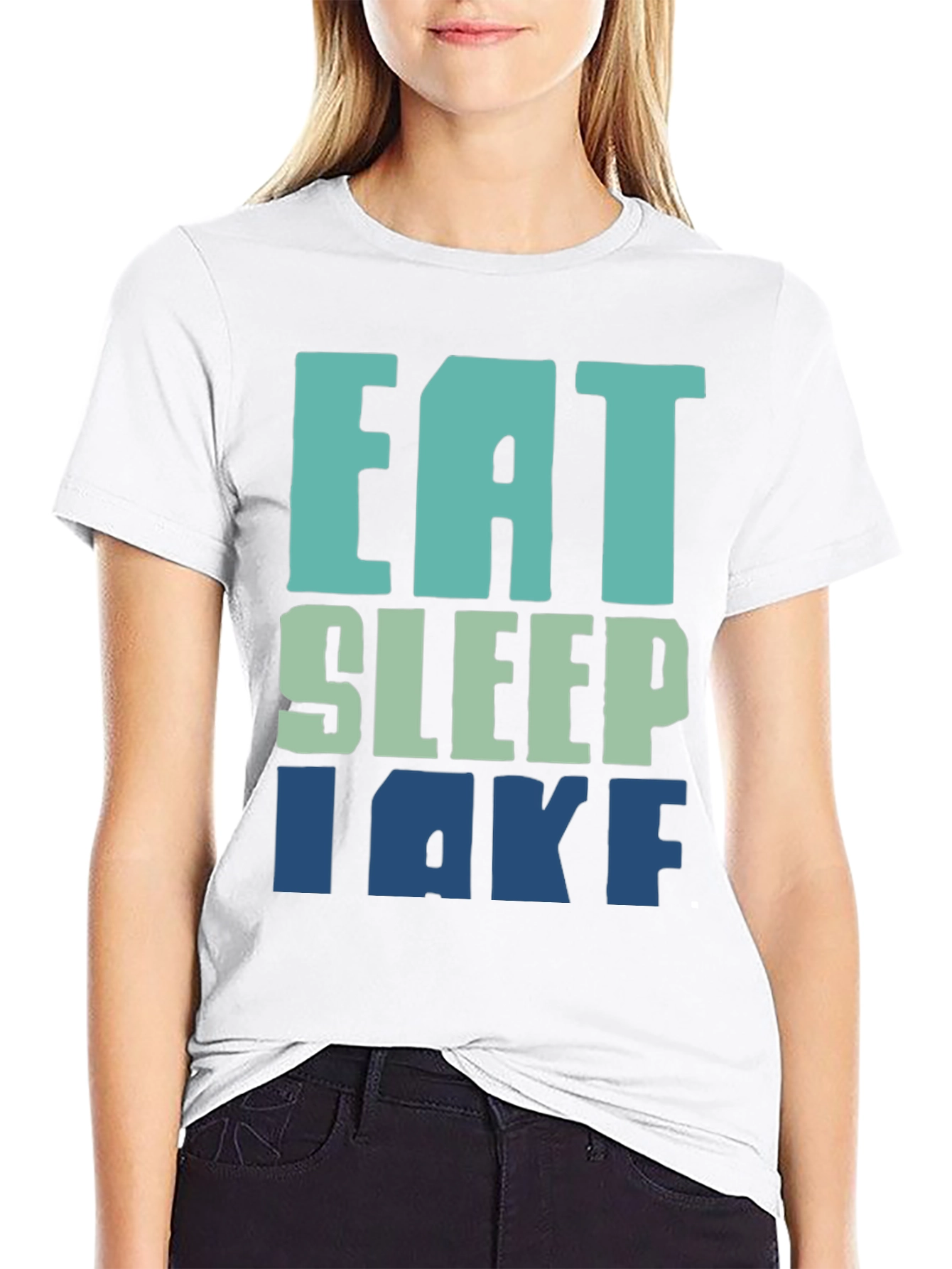 Eat Sleep Lake T-Shirt - Casual Graphic Tee