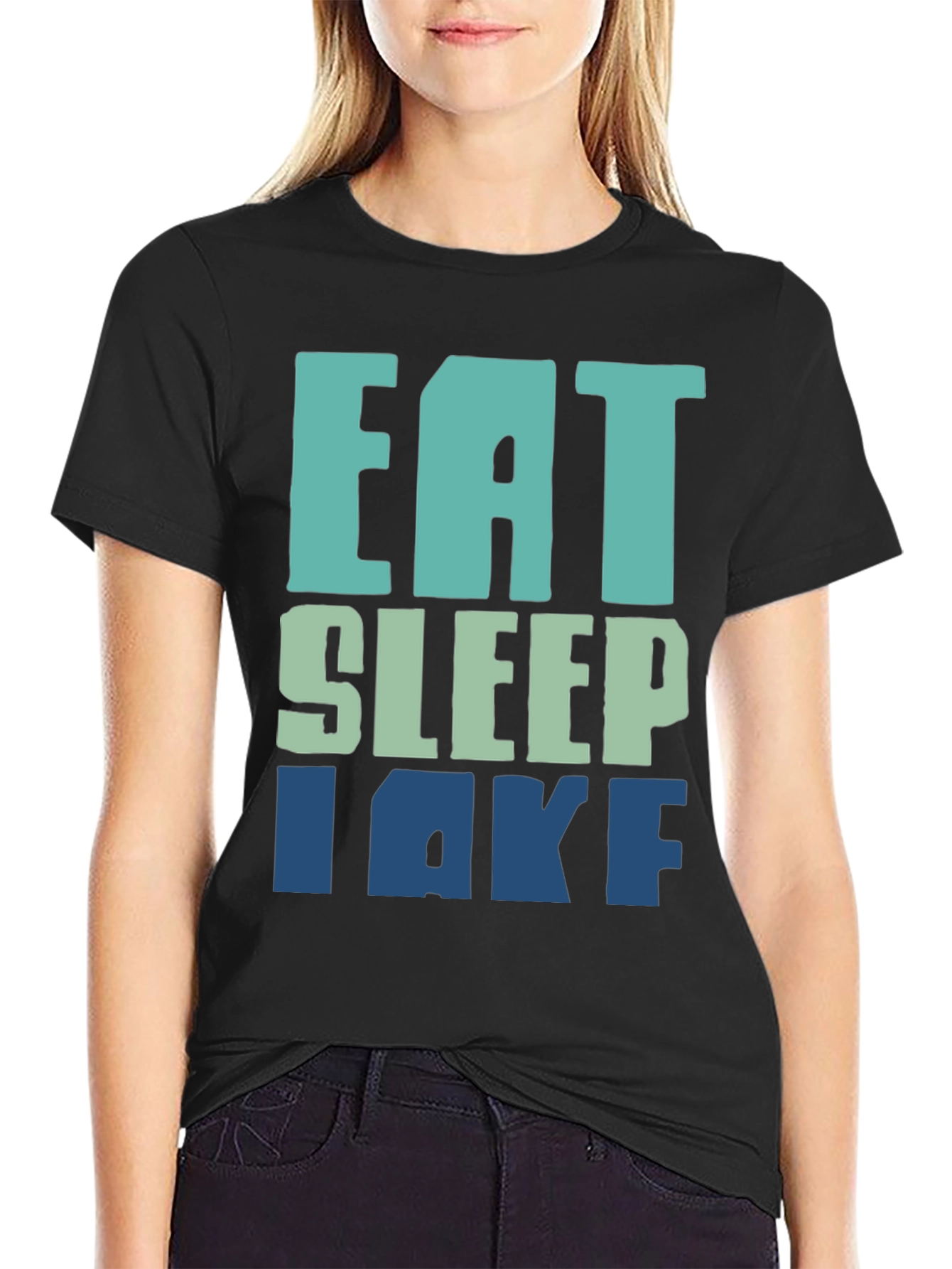 Eat Sleep Lake T-Shirt - Casual Graphic Tee