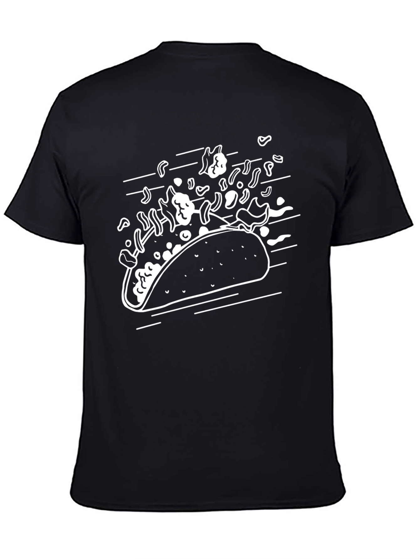 Taco Graphic Tee - Black Crew Neck T-Shirt