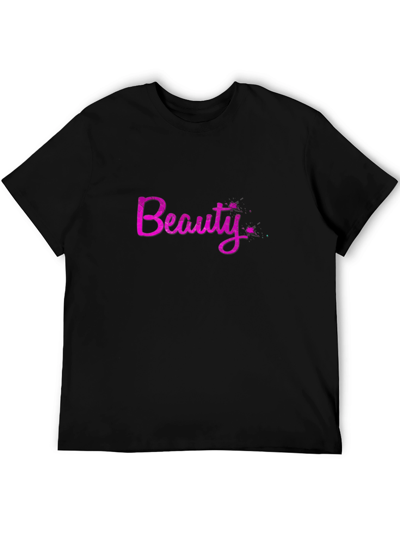 Beauty Graphic Tee - Stylish Black Casual T-Shirt