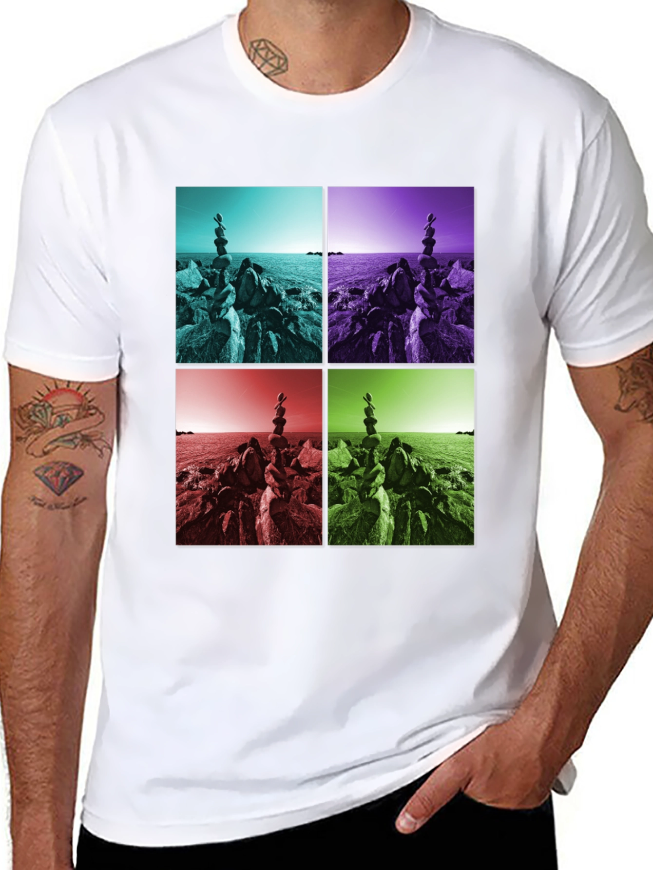 Abstract Stacked Rocks T-Shirt