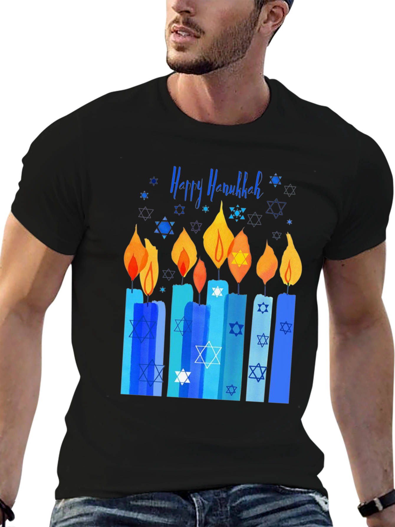 Happy Hanukkah Menorah T-Shirt