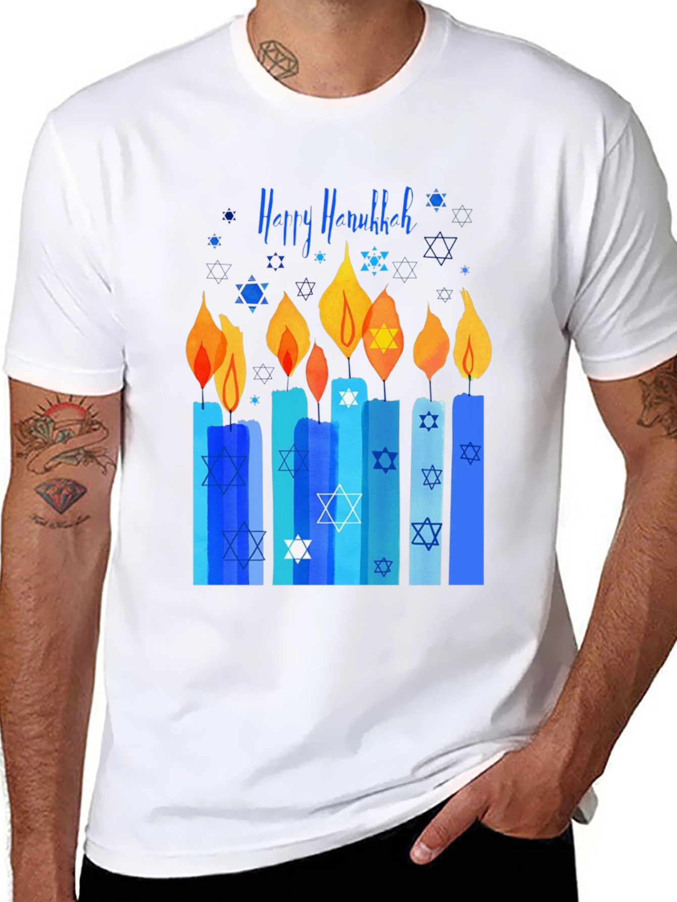 Happy Hanukkah Menorah T-Shirt