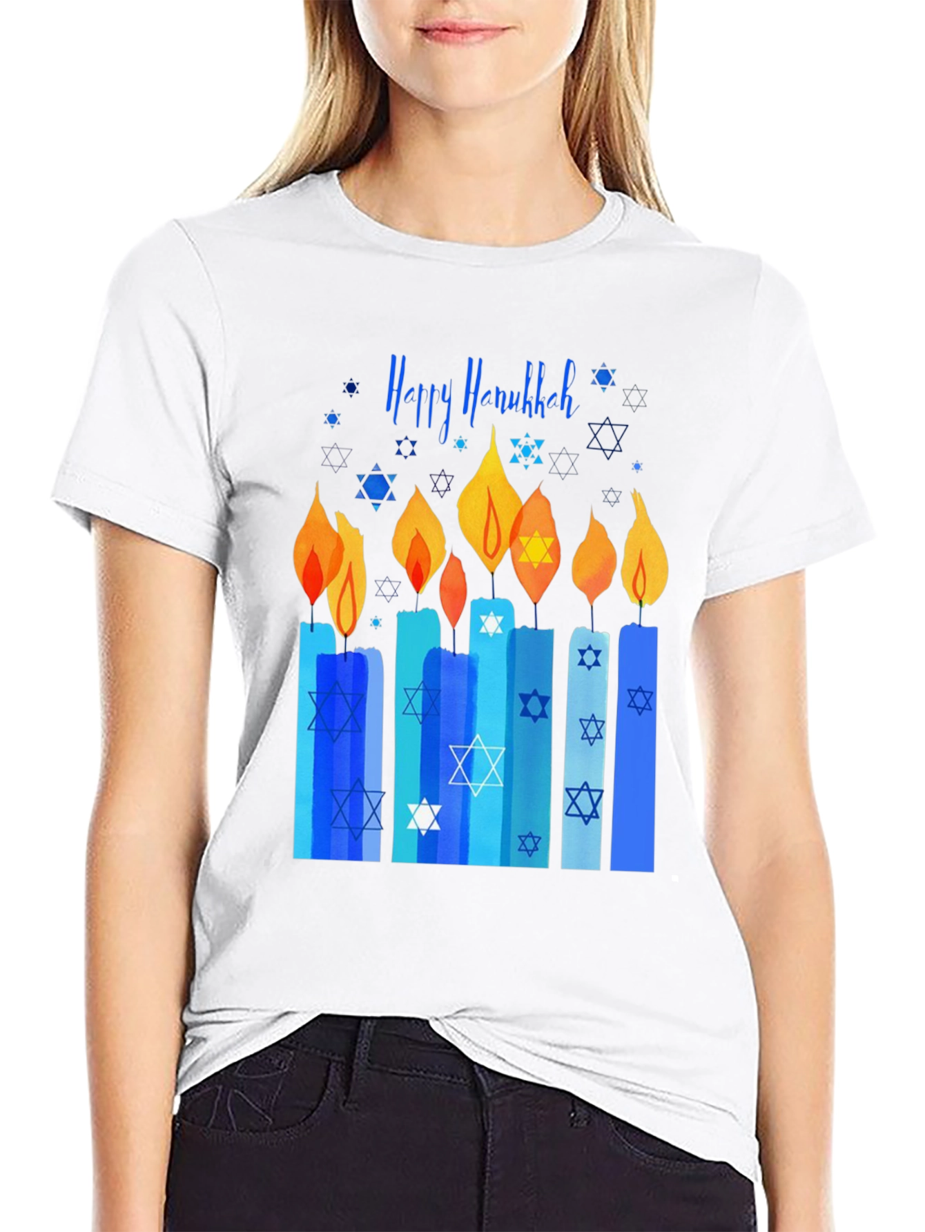Happy Hanukkah Menorah T-Shirt