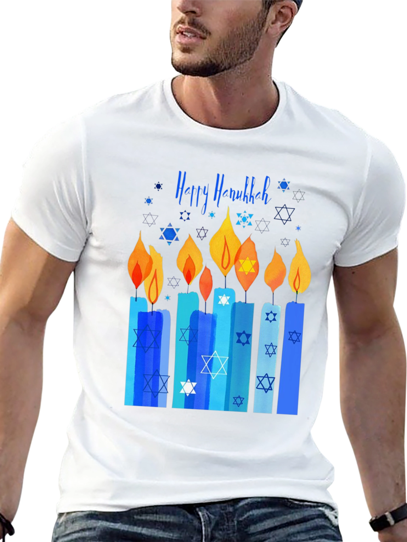 Happy Hanukkah Menorah T-Shirt