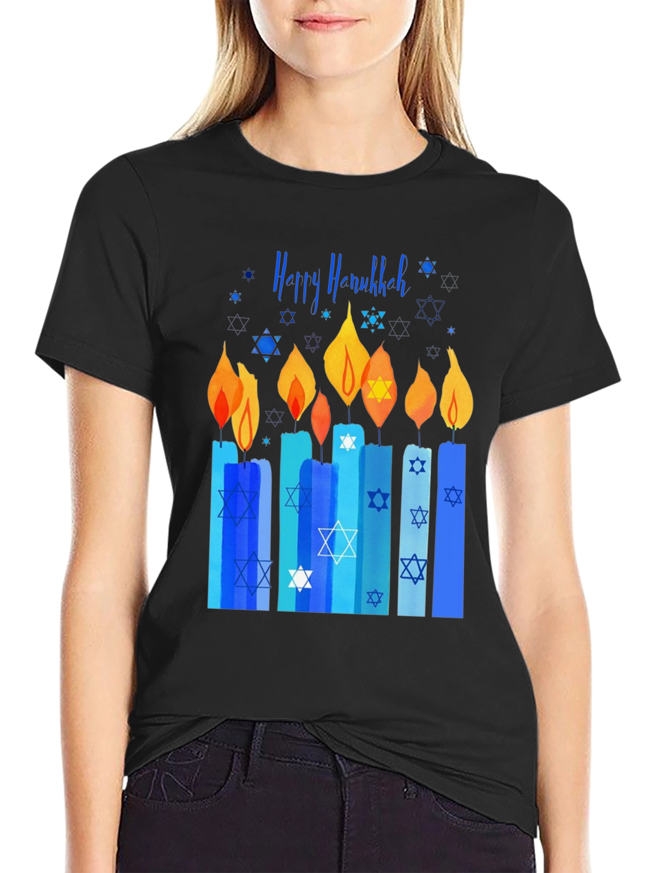 Happy Hanukkah Menorah T-Shirt