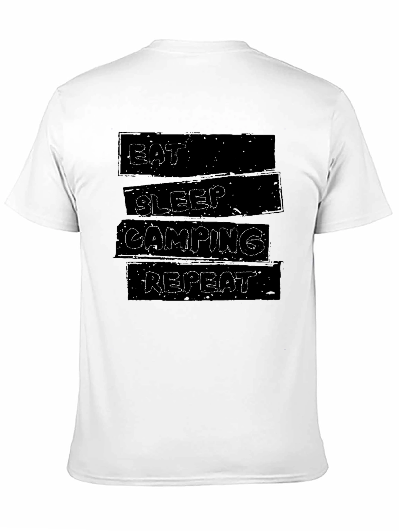 Eat Sleep Camping Repeat Black T-Shirt