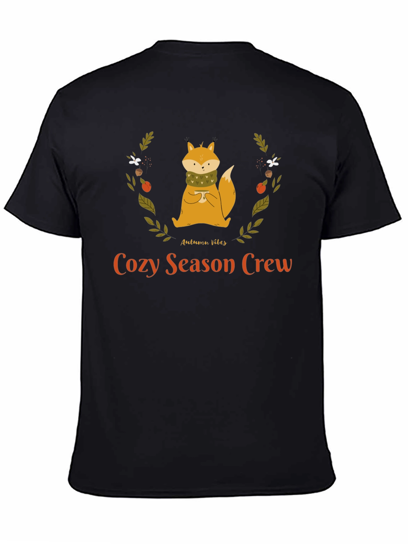 Cozy Season Crew Autumn Fox Graphic T-Shirt