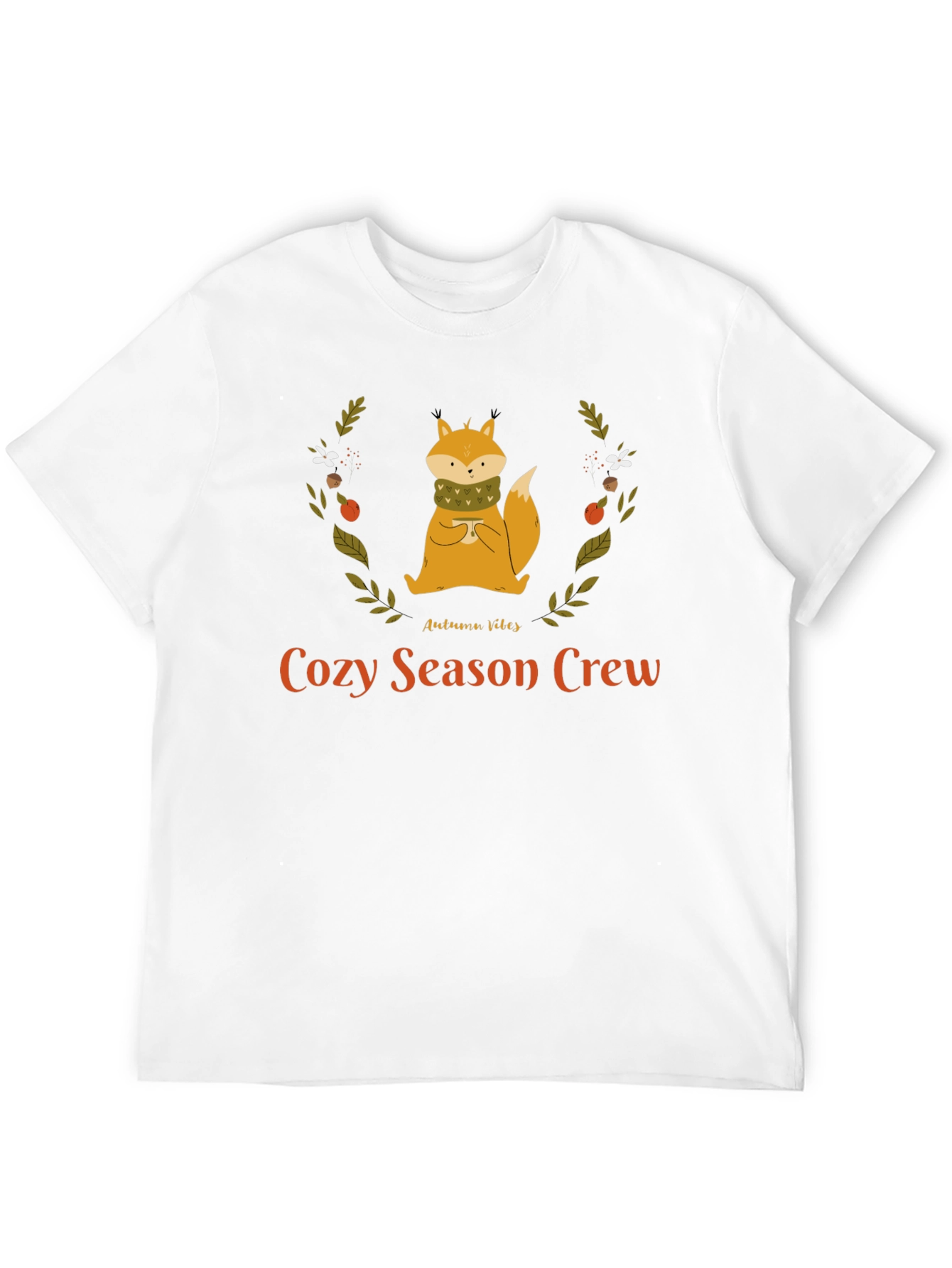 Cozy Season Crew Autumn Fox Graphic T-Shirt