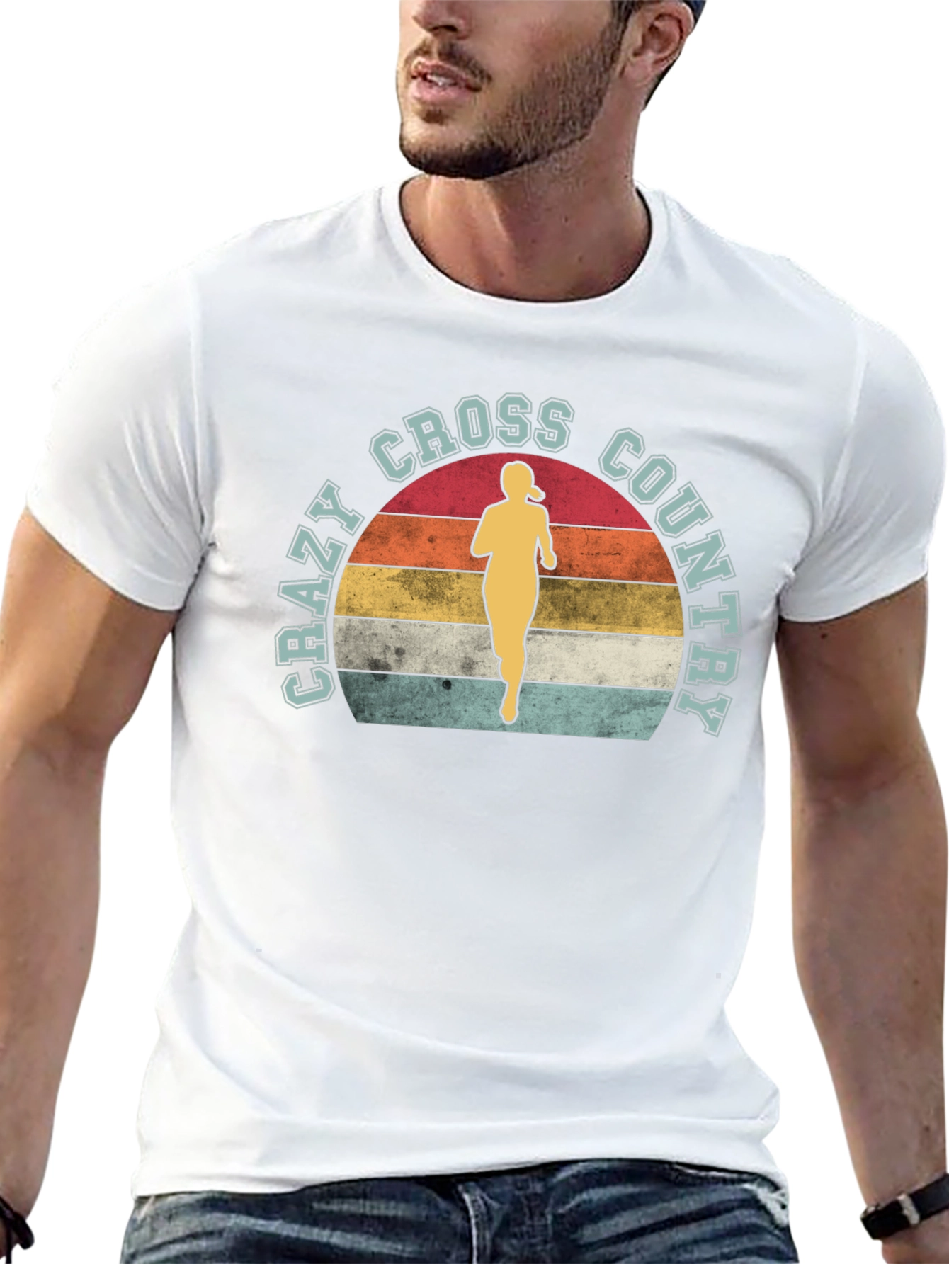 Crazy Cross Country Runner Black T-Shirt