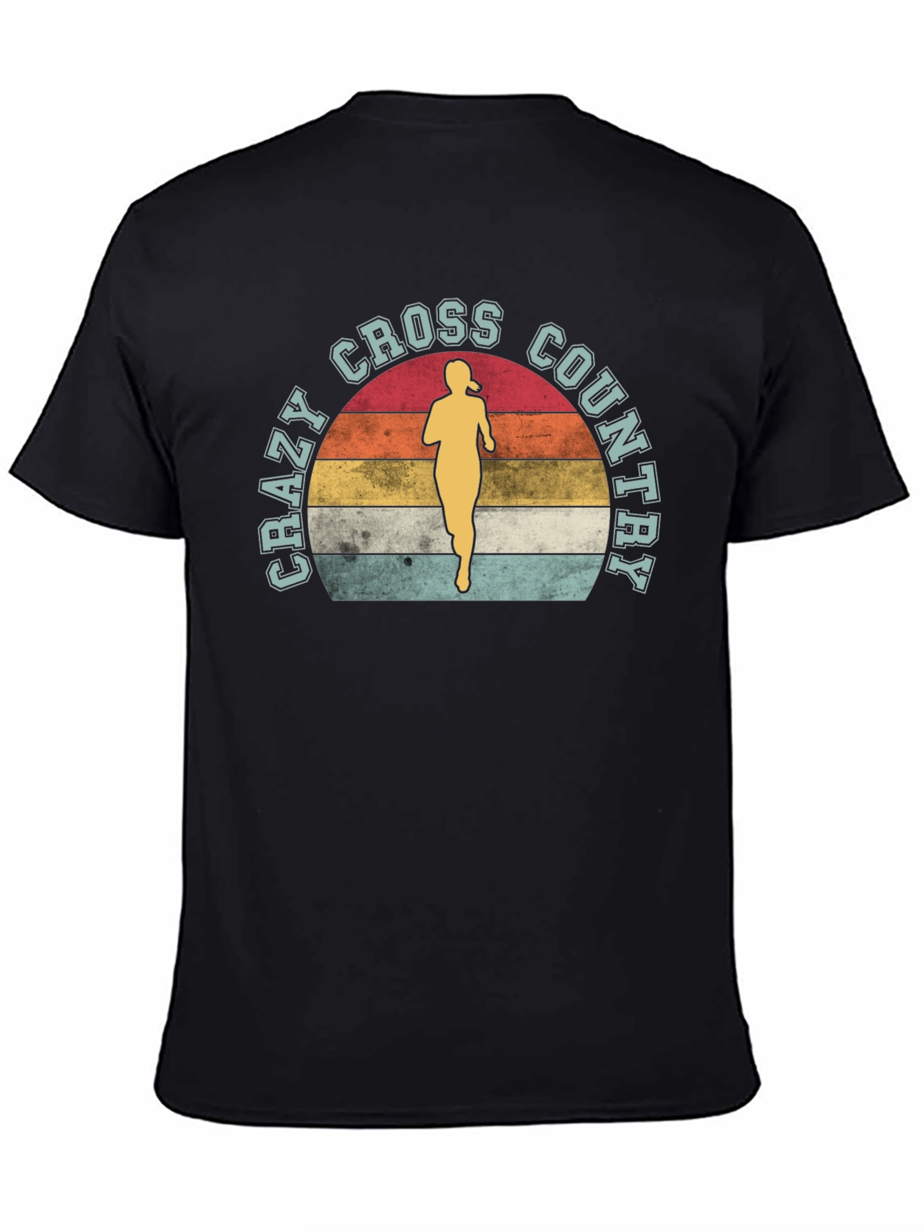 Crazy Cross Country Runner Black T-Shirt