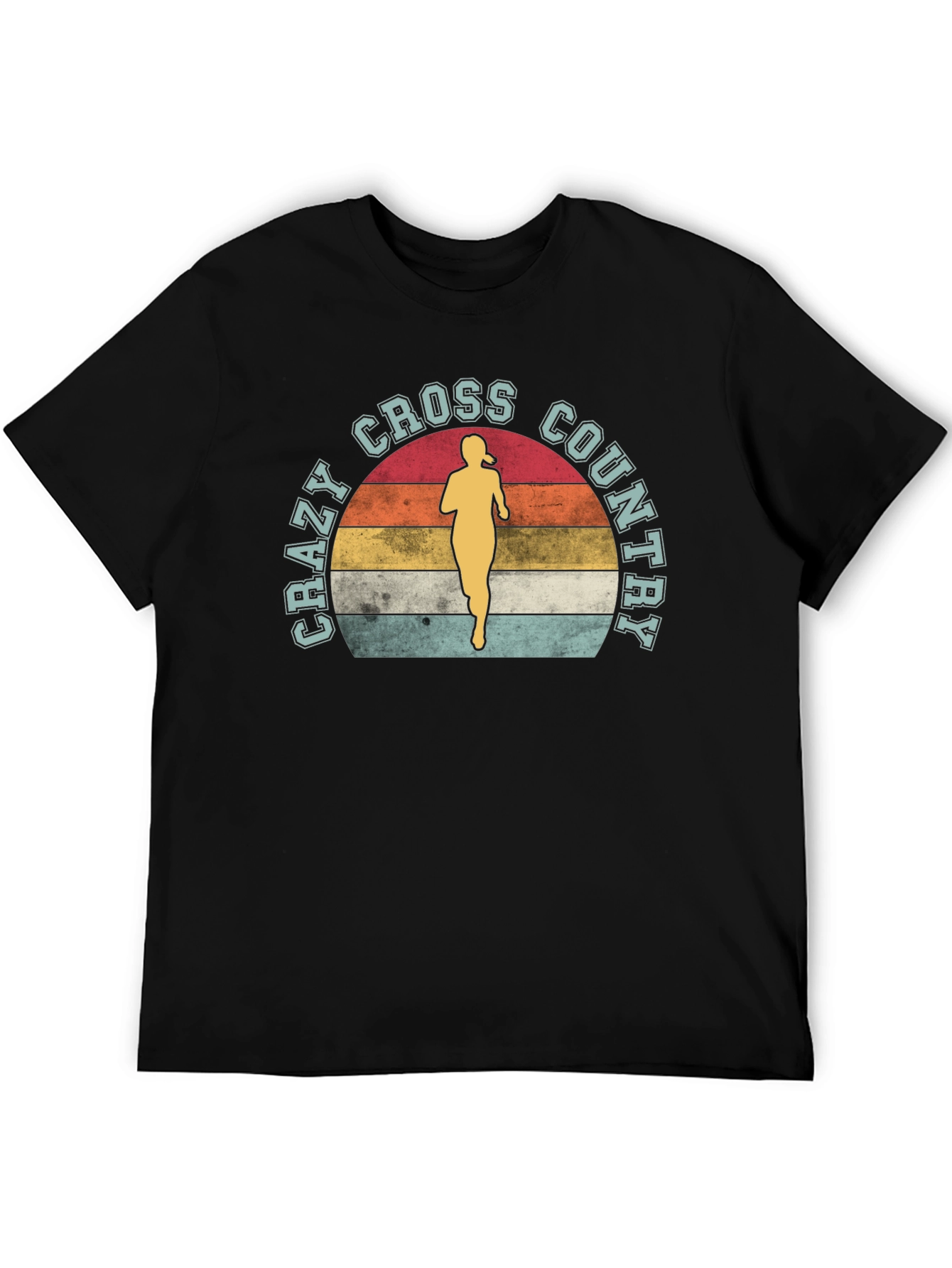 Crazy Cross Country Runner Black T-Shirt
