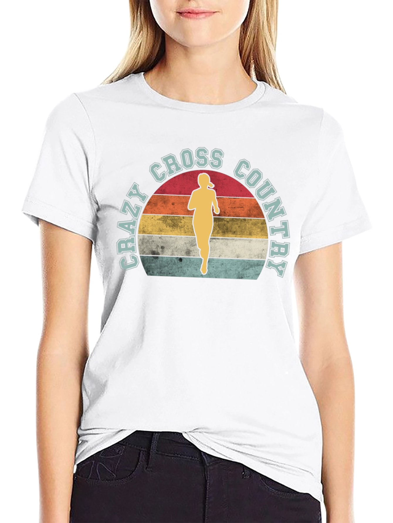 Crazy Cross Country Runner Black T-Shirt